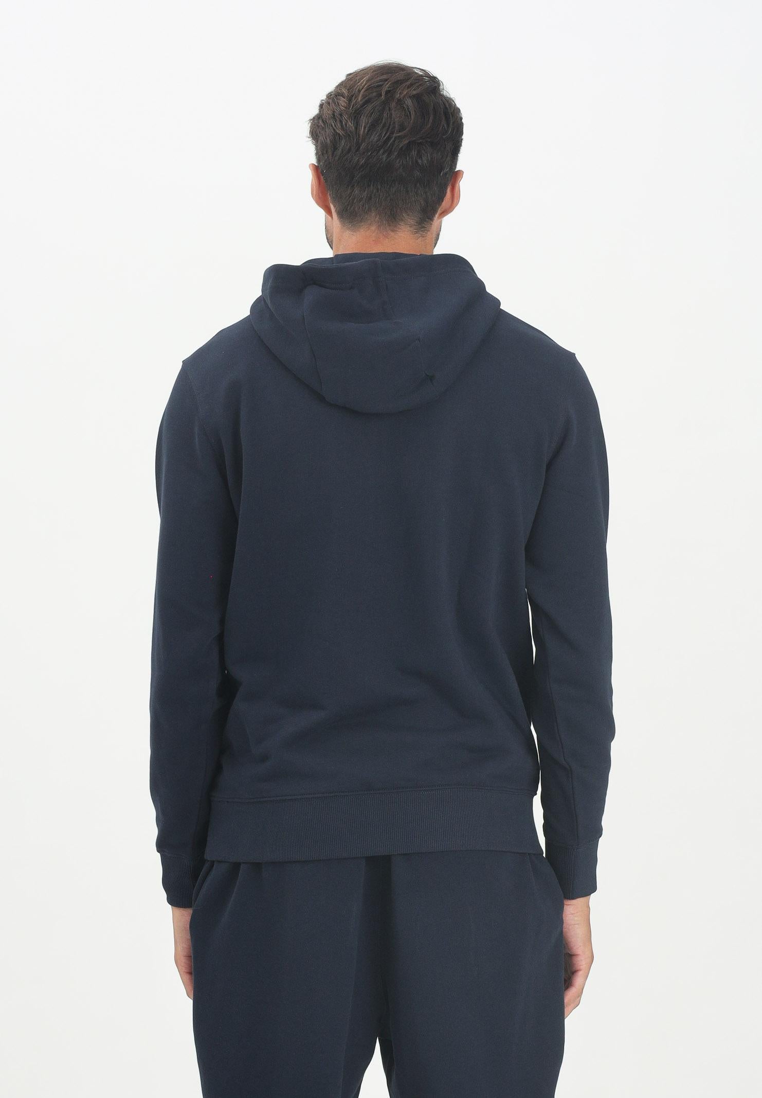 TOMMY HILFIGER Felpa con cappuccio blu da uomo rifinita da logo MW0MW37235 DW5 TOMMY HILFIGER