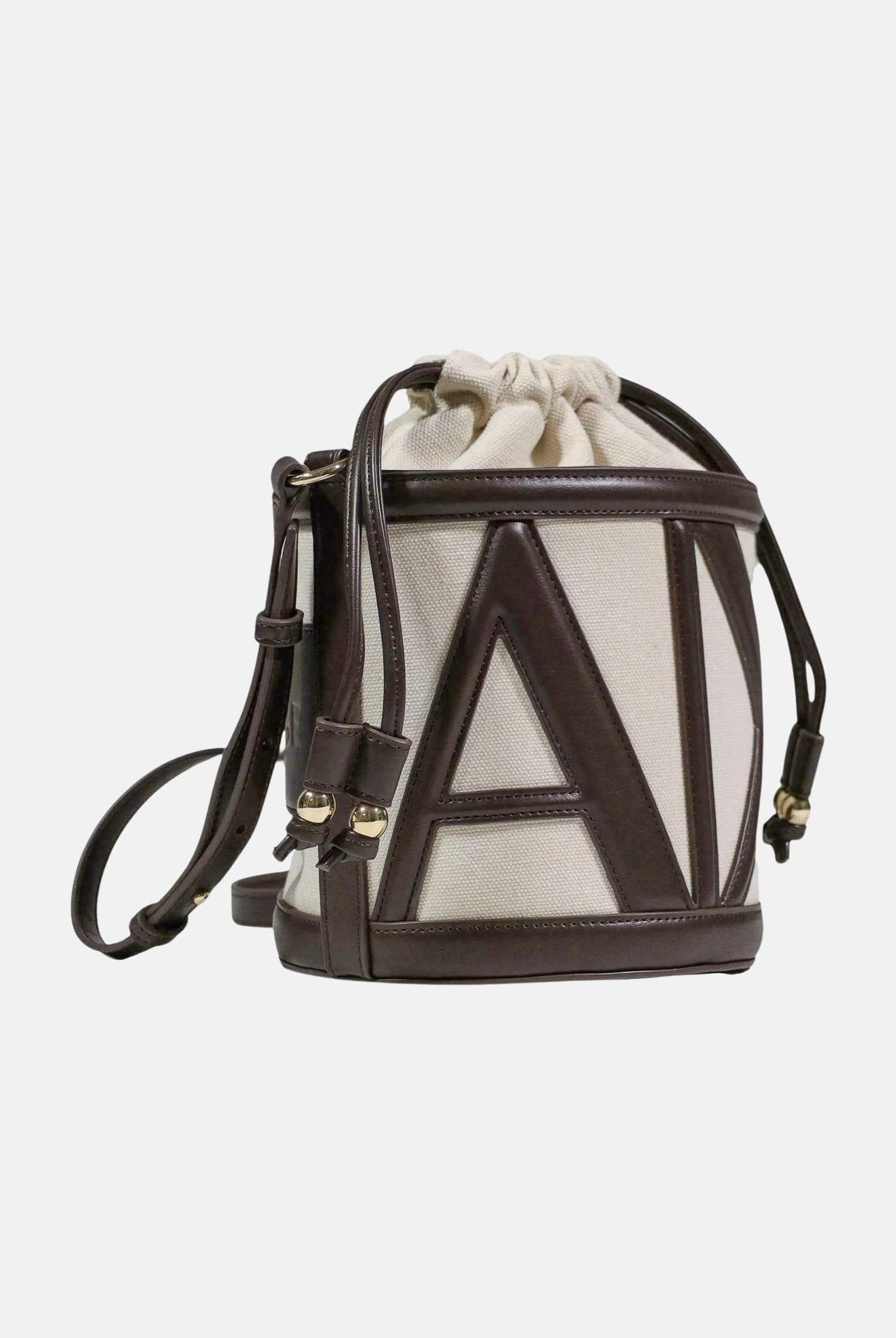 ARMANI EXCHANGE Borsa a tracolla beige e marrone da donna con logo XW002183AF22635 M6262 ARMANI EXCHANGE
