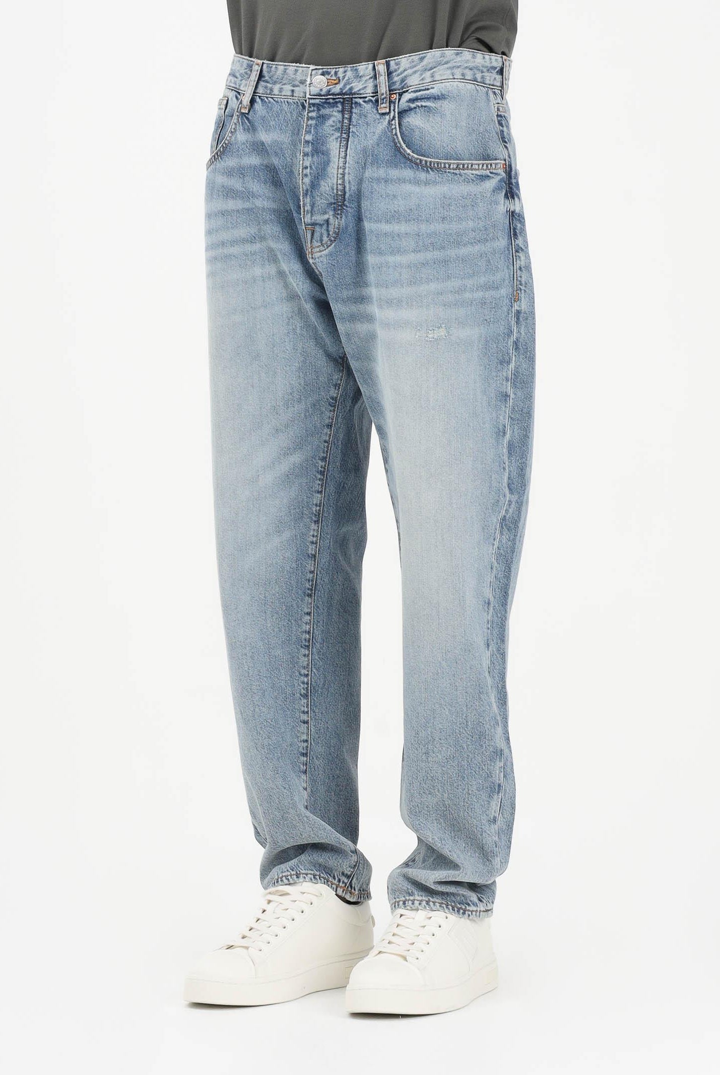 ARMANI EXCHANGE Jeans in denim da uomo con lavaggio chiaro effetto leggermente vissuto XM000075AF24014 MB001 ARMANI EXCHANGE