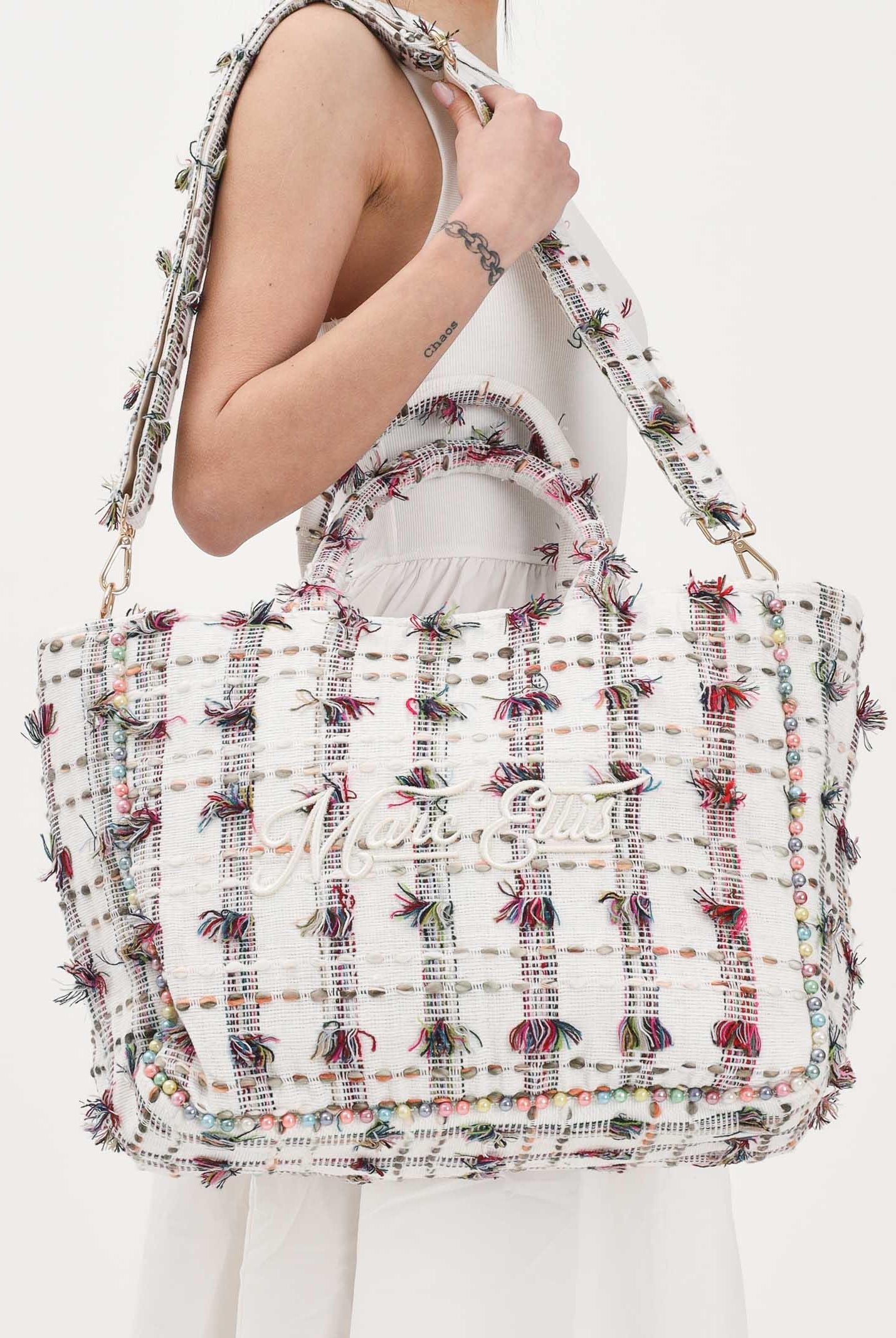 MARC ELLIS Borsa mare Buby L Indy26 bianca da donna BUBY-L-INDY26 10 MARC ELLIS