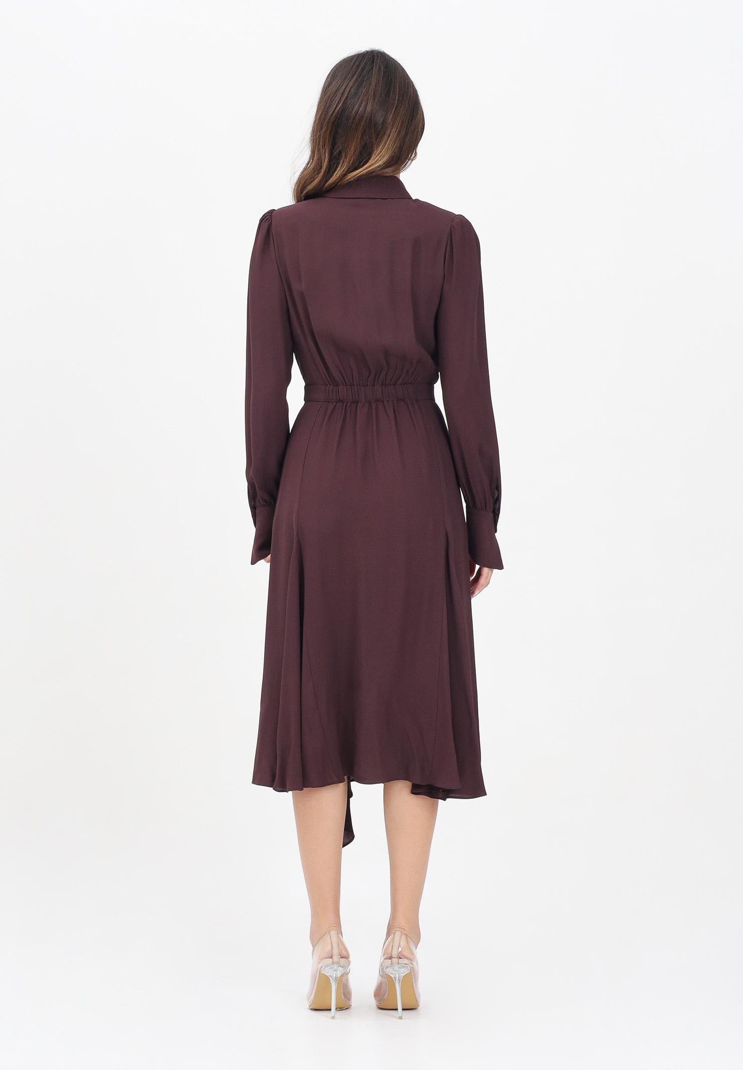 ELISABETTA FRANCHI Abito midi bordeaux da donna ABT0356E2 EA4 ELISABETTA FRANCHI
