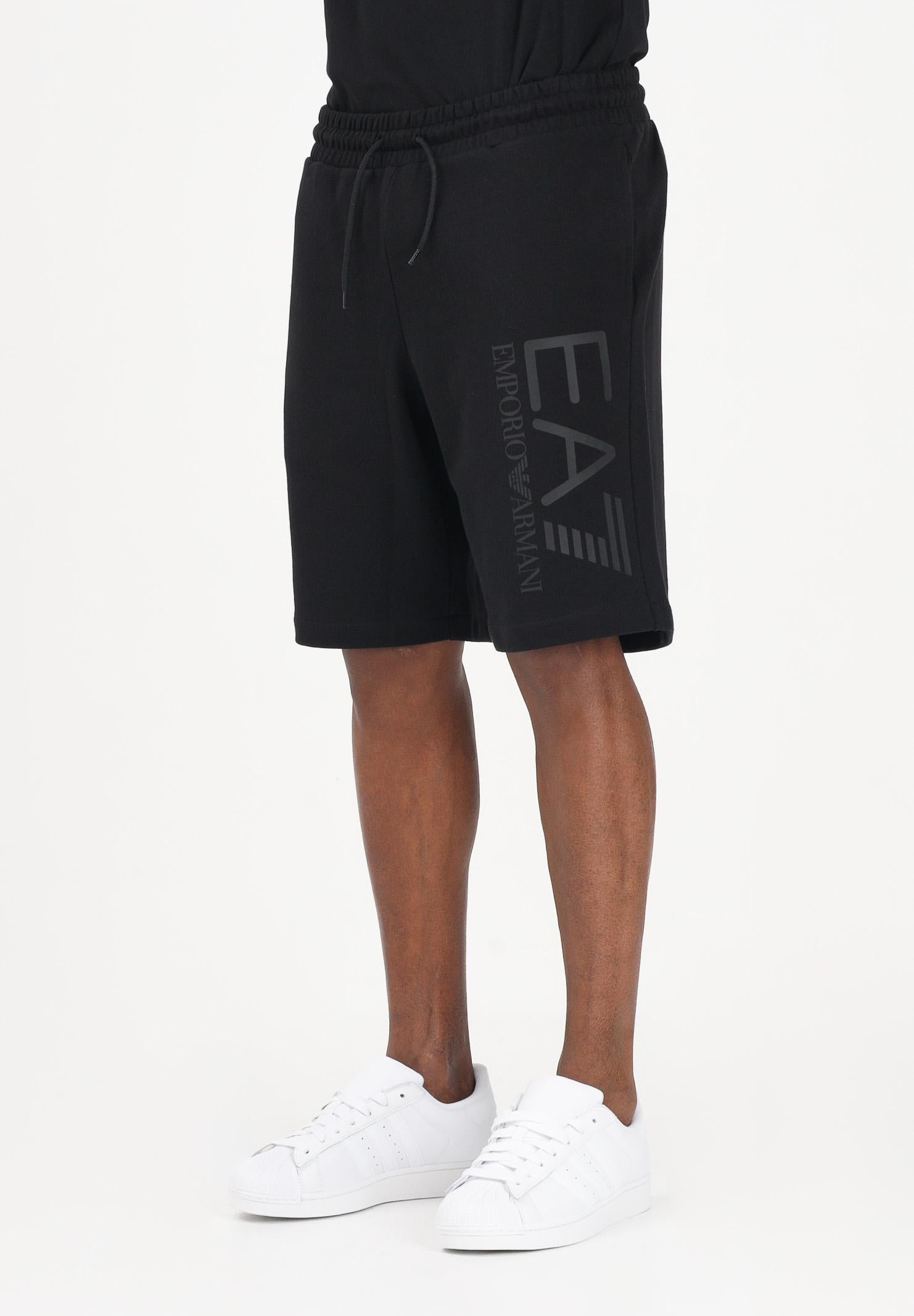 EA7 Shorts nero da uomo con logo 7M001414AF22266 MC005 EA7