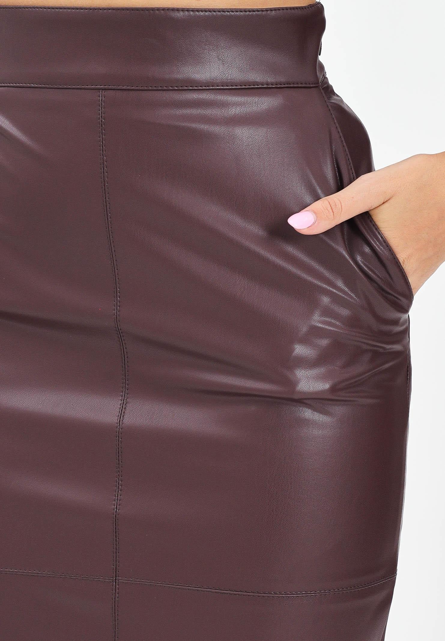 ELISABETTA FRANCHI Gonna midi bordeaux da donna con ganci gioiello GO14557E2 EA4 ELISABETTA FRANCHI