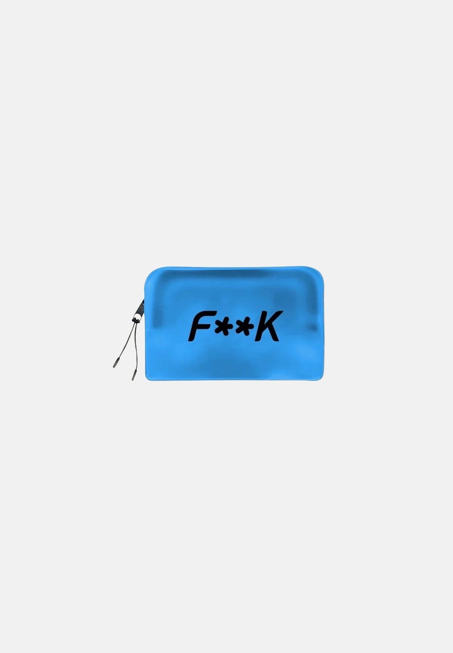 F**K Astuccio blu da donna con stampa logo FKWPOCHU BLU F**K