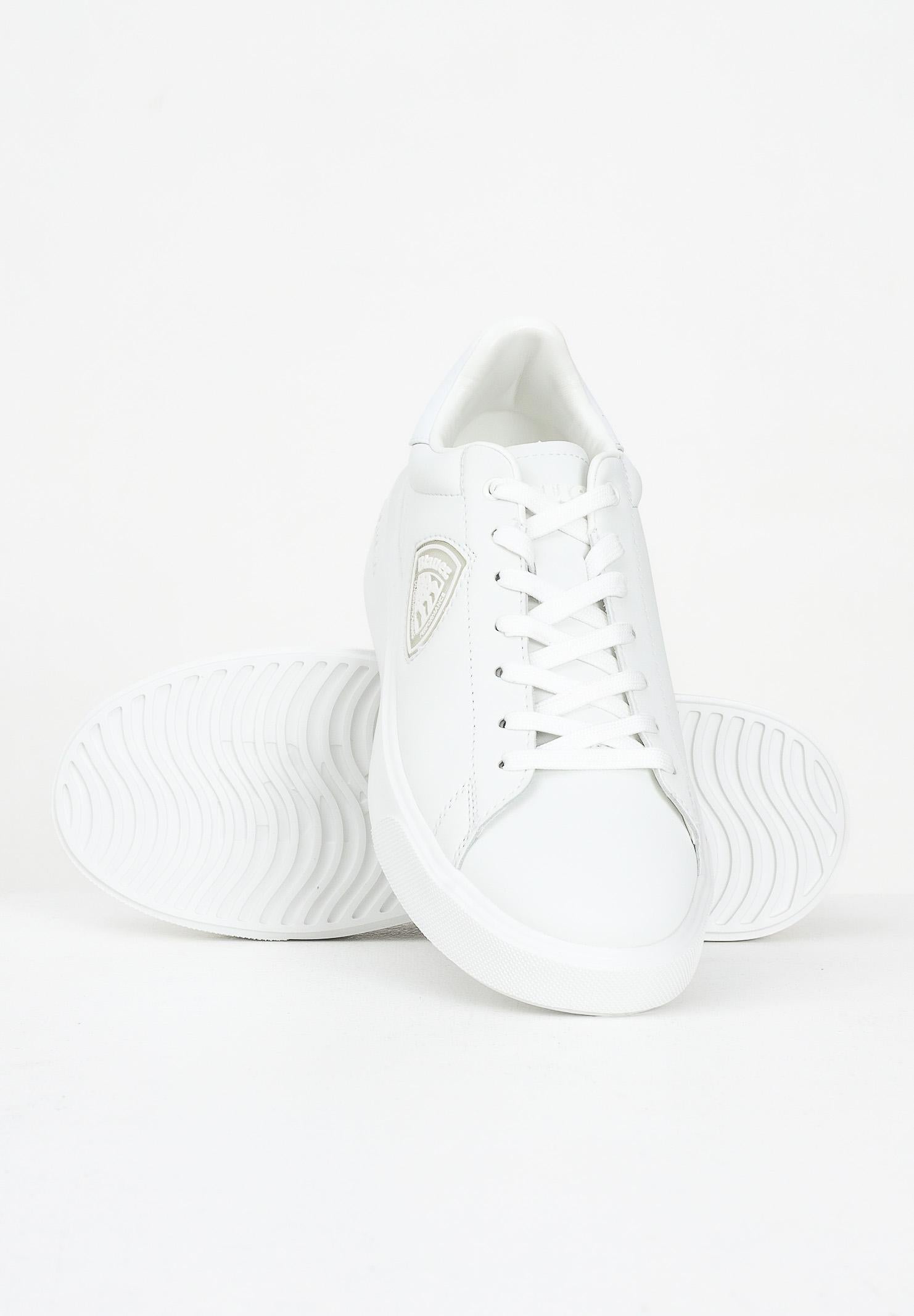 BLAUER Sneakers bianche da uomo con logo F5BUCK07LEA WHI BLAUER