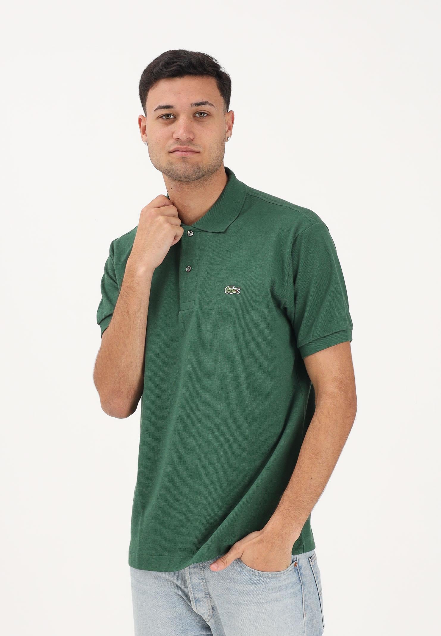 LACOSTE Polo verde per uomo e donna con patch logo coccodirllo 1212 132 LACOSTE