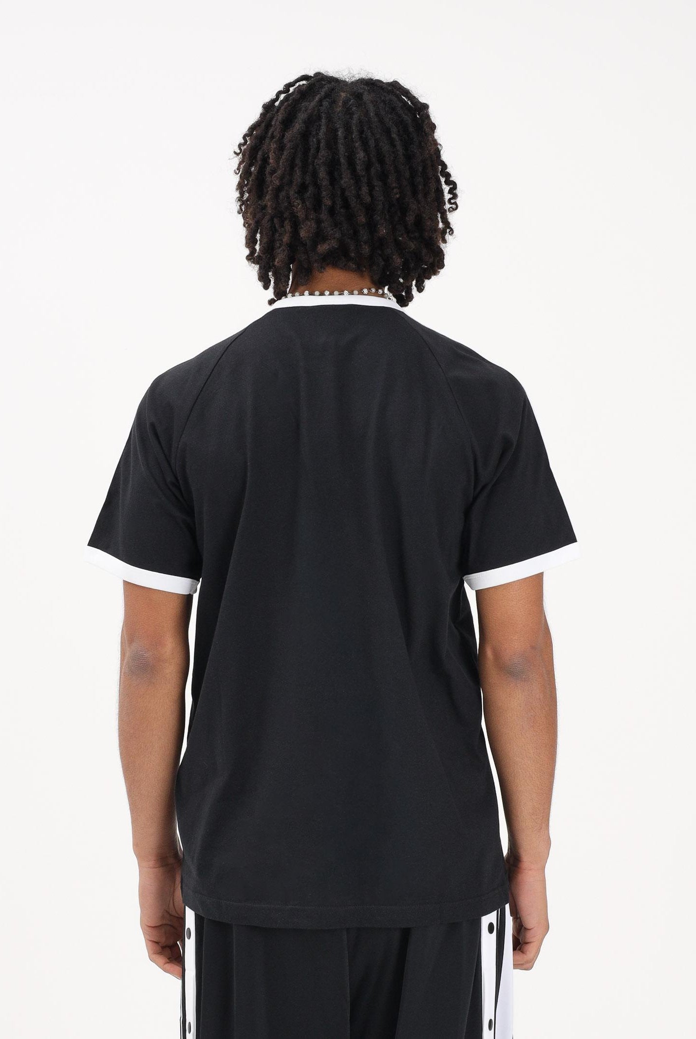 ADIDAS ORIGINALS T-shirt a manica corta 3 STRIPES nera da uomo KE3538 . ADIDAS ORIGINALS