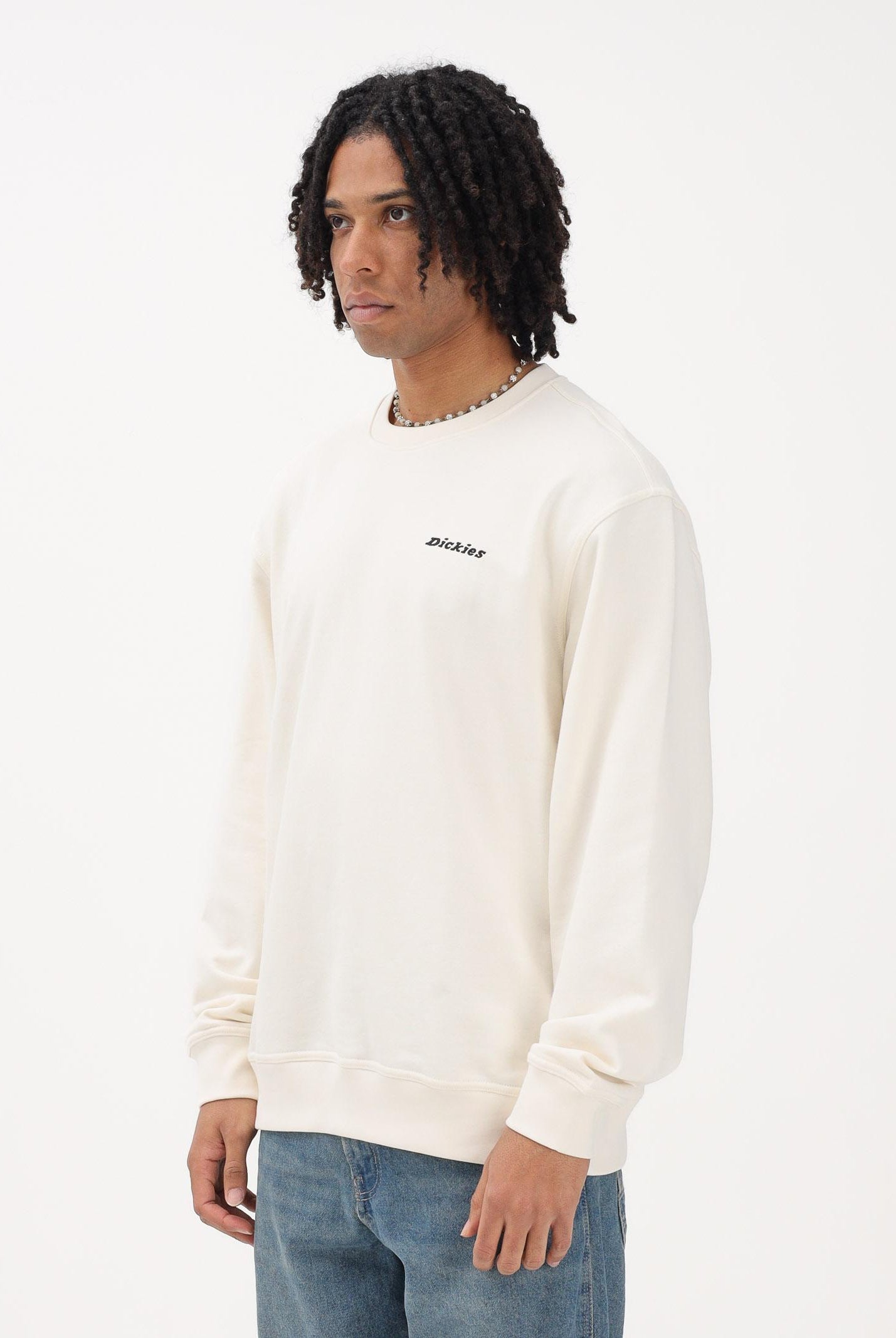 DICKIES Felpa girocollo Loretto panna da uomo DK0A88OCECR1 . DIckies