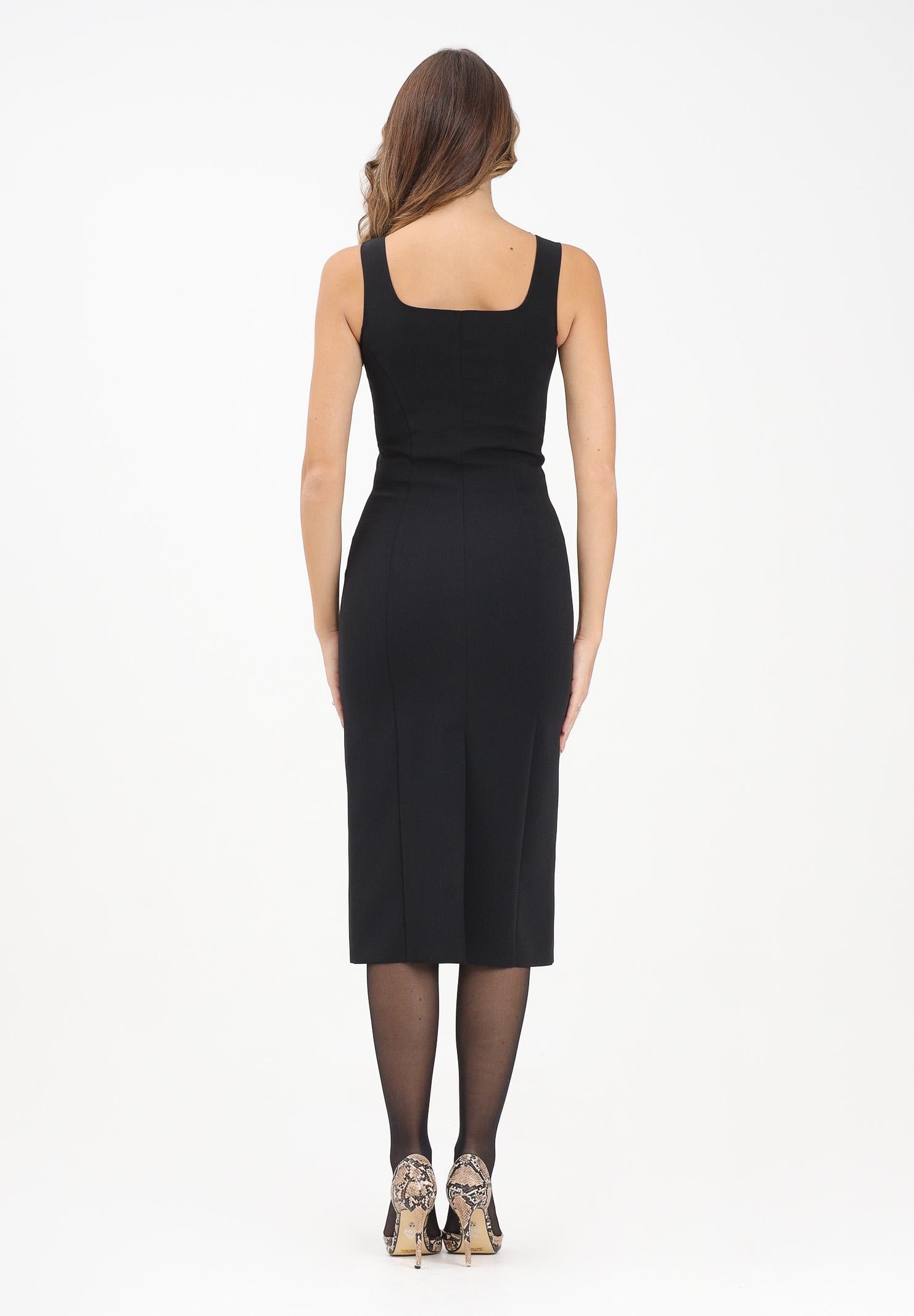 PATRIZIA PEPE Abito midi ESSENTIAL nero da donna 8A1514A6F5 K103 PATRIZIA PEPE