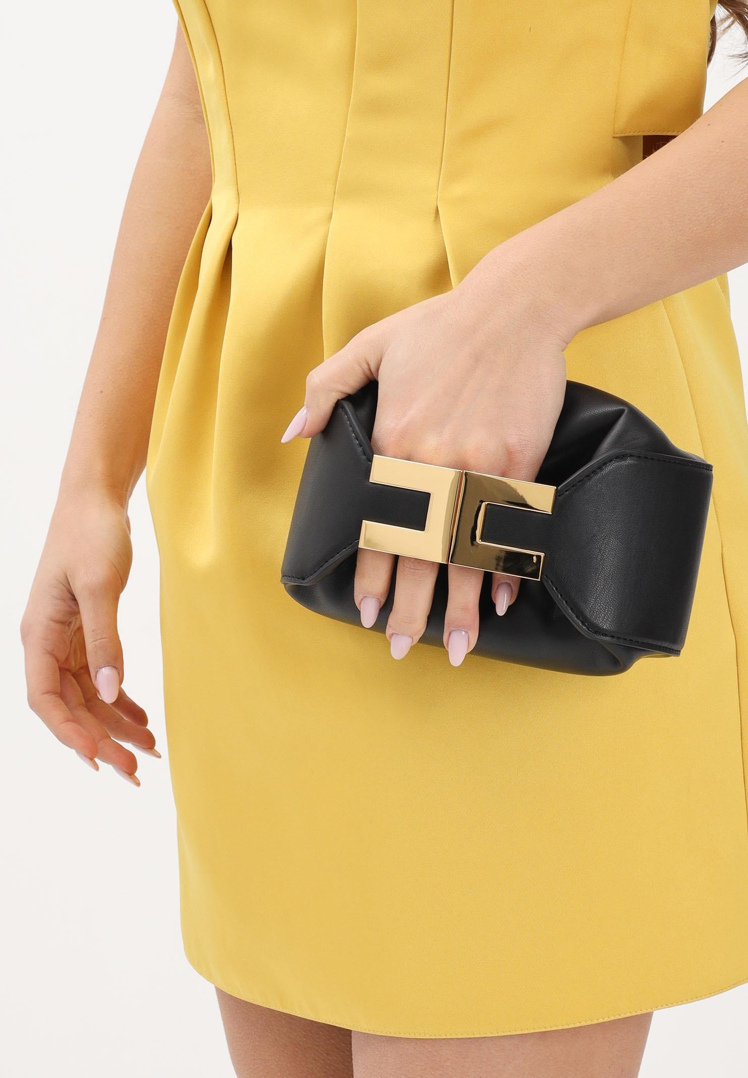 ELISABETTA FRANCHI Borsa a mano nera da donna con manico gioiello BS07A62E2 110 ELISABETTA FRANCHI