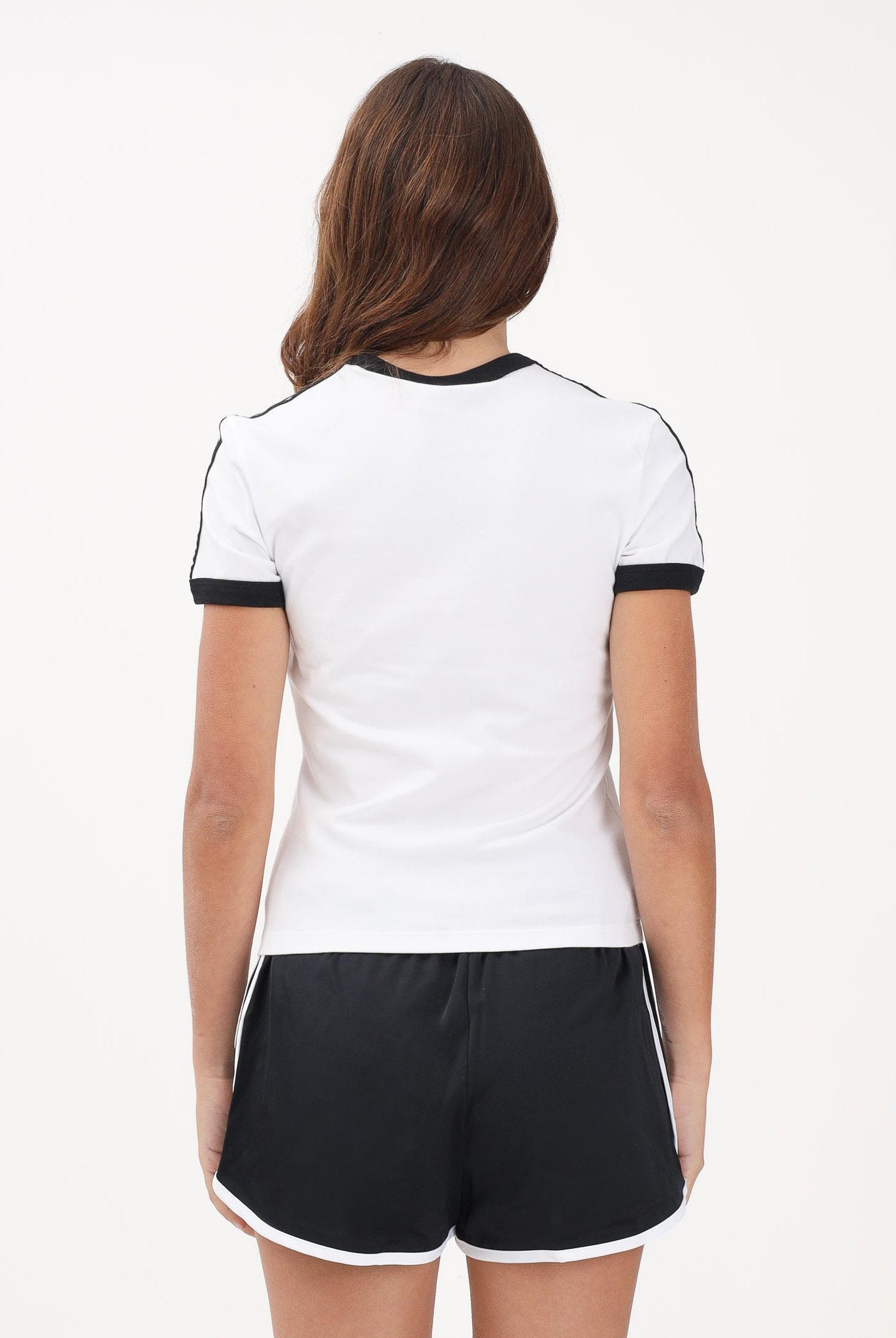 ADIDAS ORIGINALS T-shirt a manica corta 3-Stripes bianca da donna KD3683 . ADIDAS ORIGINALS