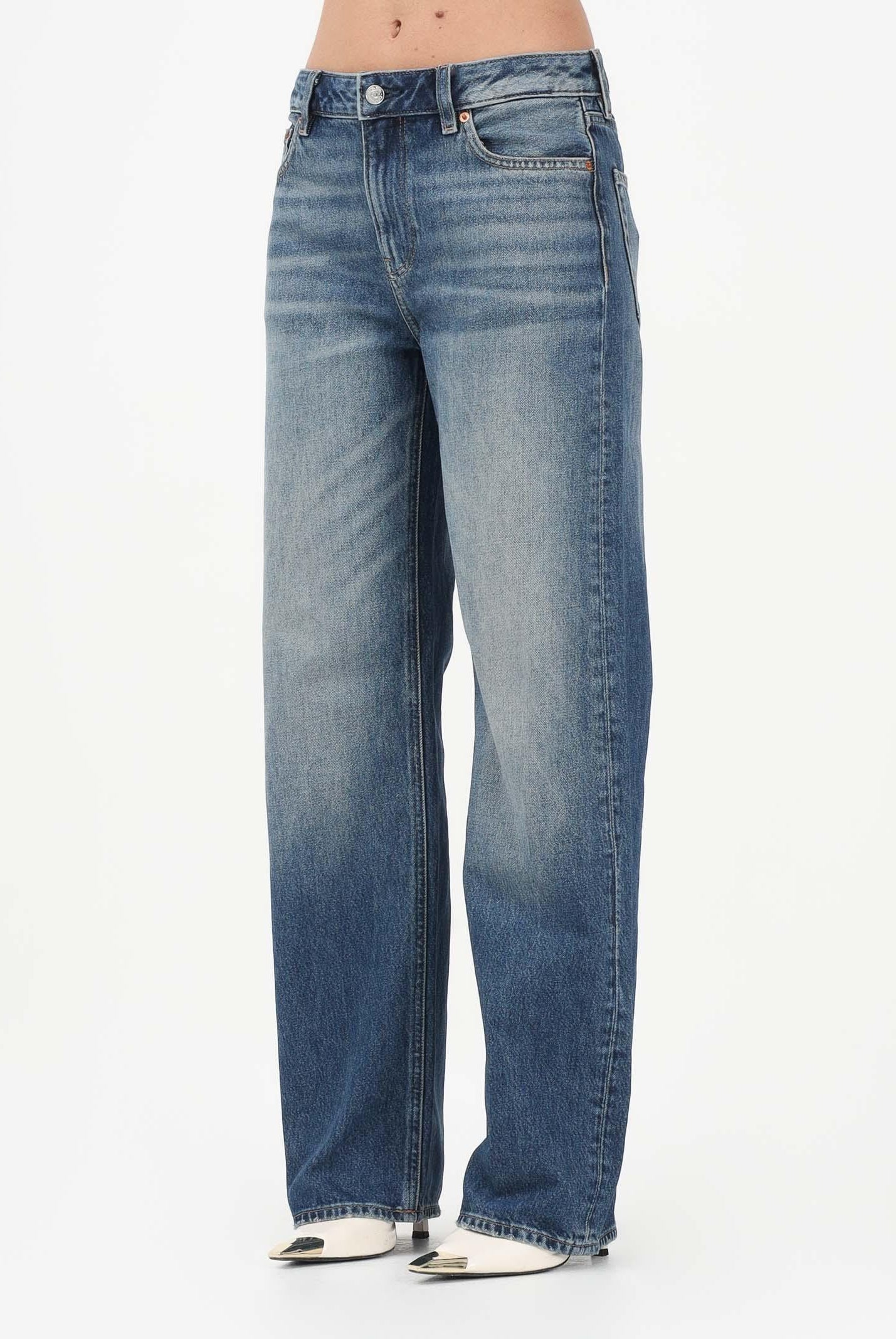 CALVIN KLEIN JEANS Jeans 90's in denim medio da donna LV047E704G3NL . CALVIN KLEIN JEANS