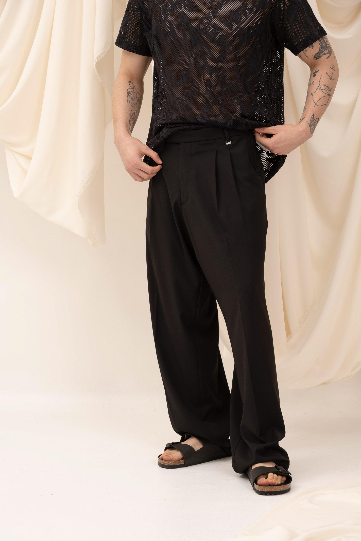 Pantalone elegante nero da uomo PA3235 009 I'M BRIAN