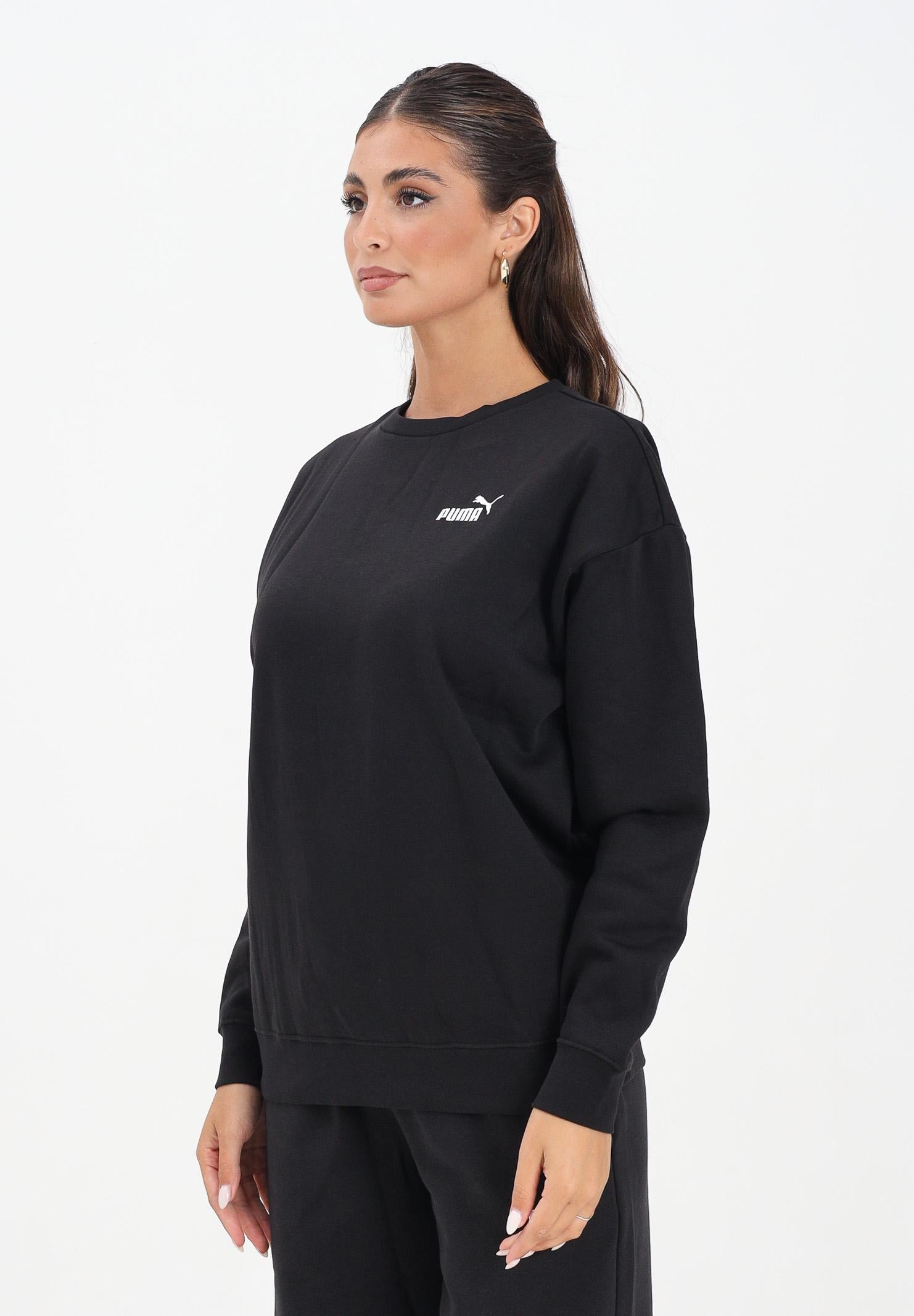 PUMA Felpa girocollo ESS N. 1 nera da donna 633268 01 PUMA