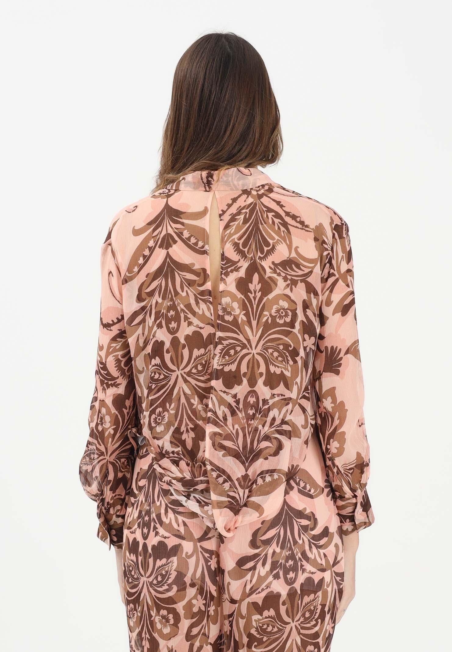 SIMONA CORSELLINI Camicia a manica lunga rosa da donna con stampa floreale P26CPCA01501 V0697 SIMONA CORSELLINI