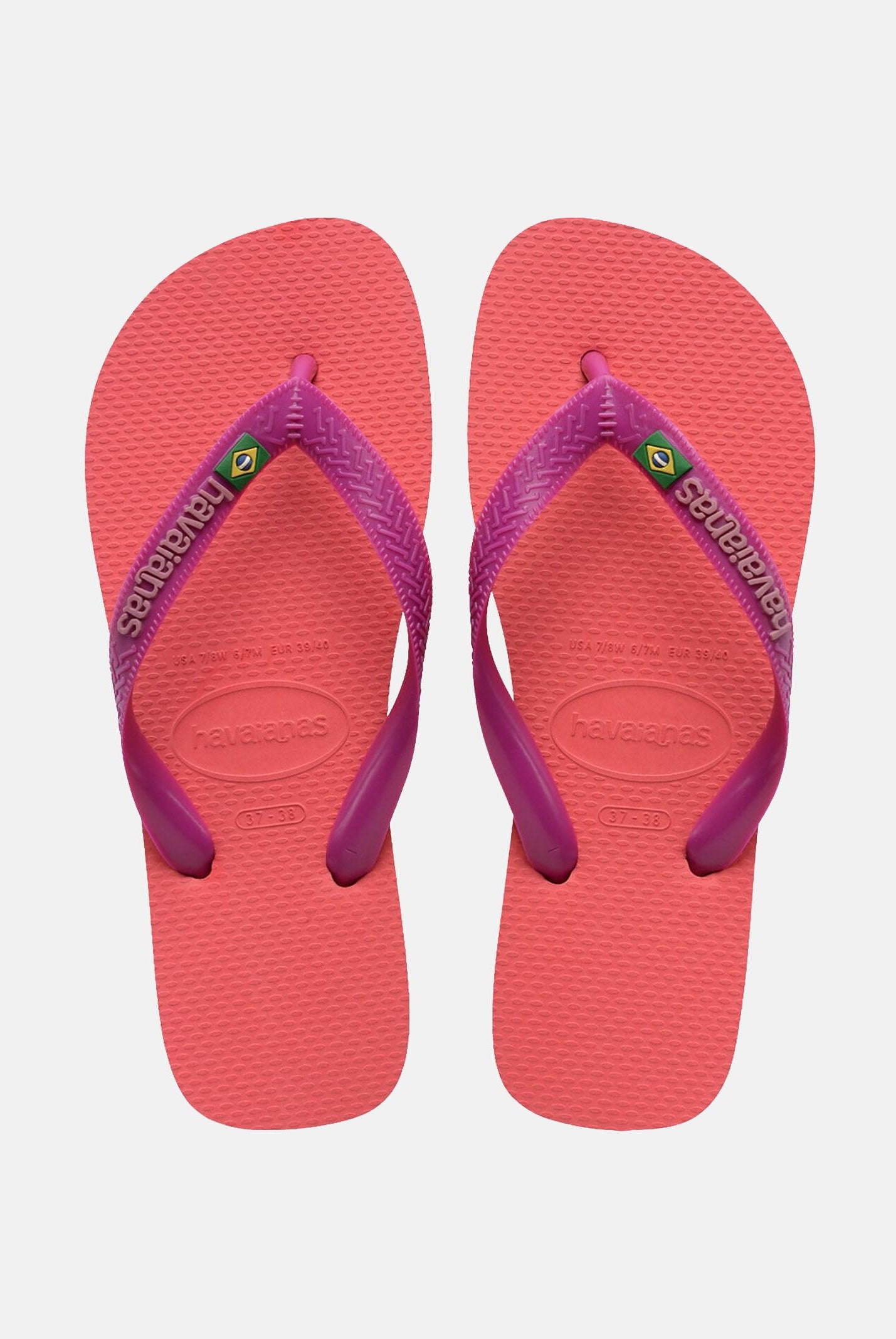 HAVAIANAS Infradito Brasil Logo corallo da bambina 4110850 4380 HAVAIANAS