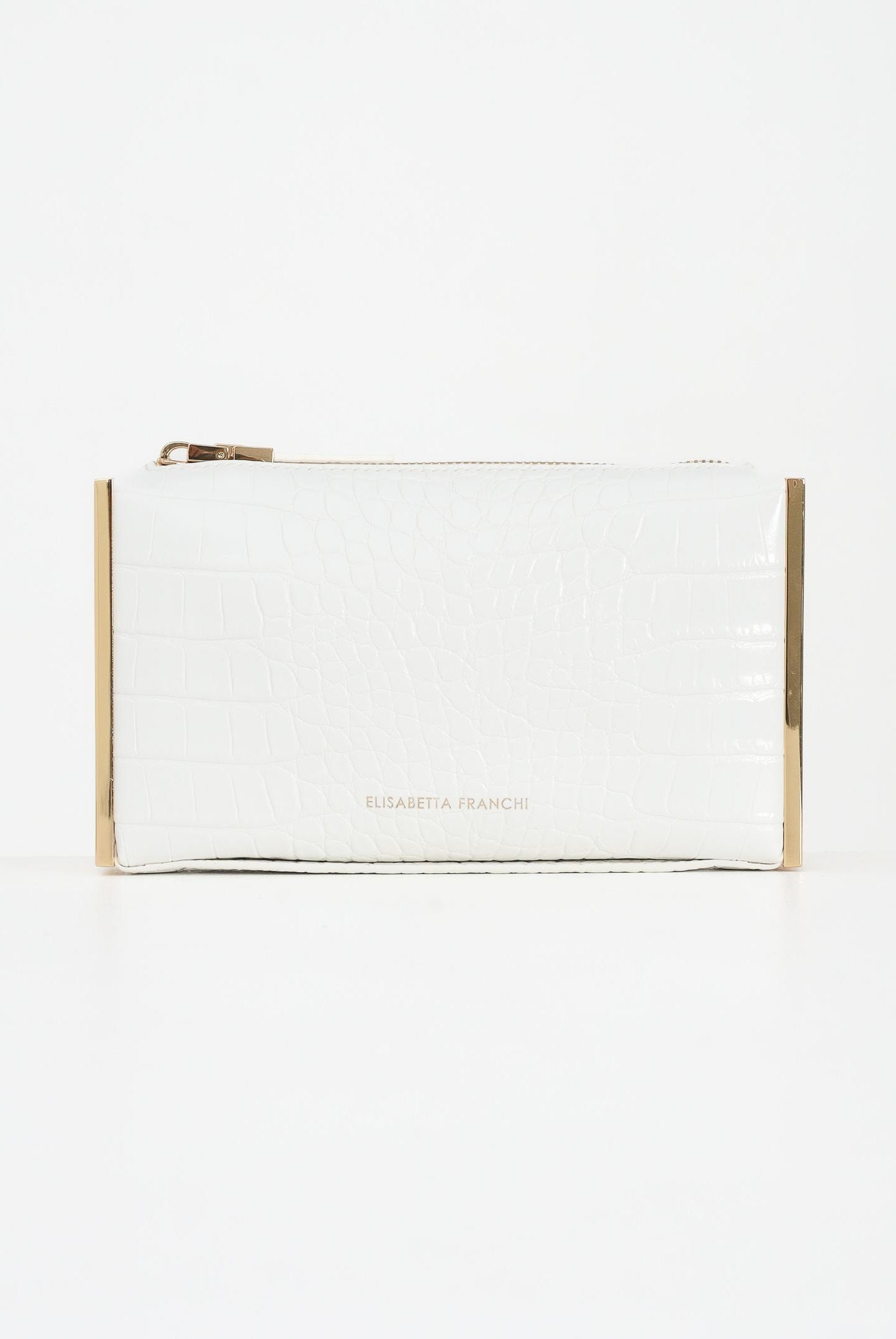 ELISABETTA FRANCHI Pochette avorio da donna con stampa cocco BS51A56E2 360 ELISABETTA FRANCHI