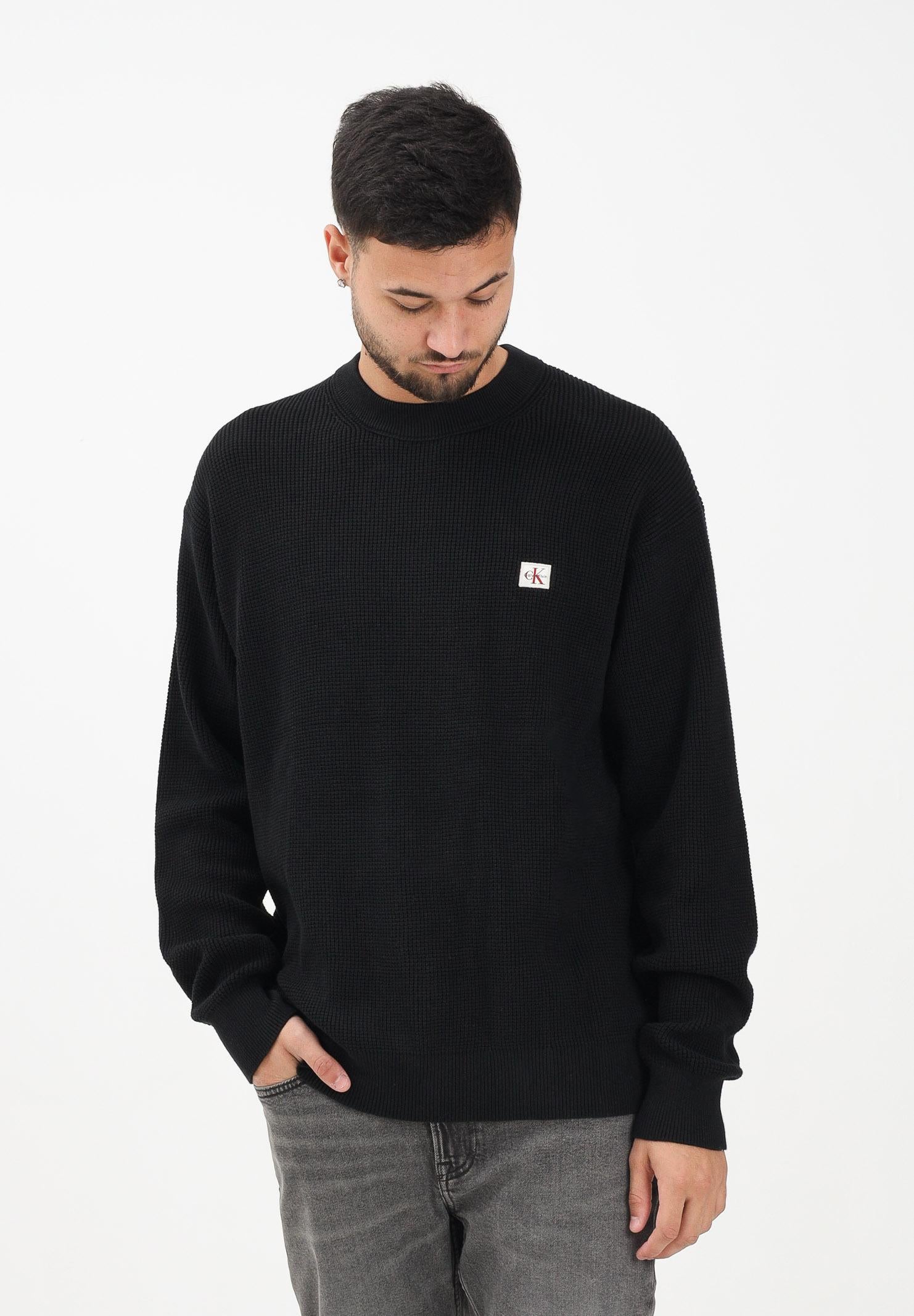CALVIN KLEIN JEANS Maglioncino girocollo nero da uomo LV04RD313GUB1 . CALVIN KLEIN JEANS