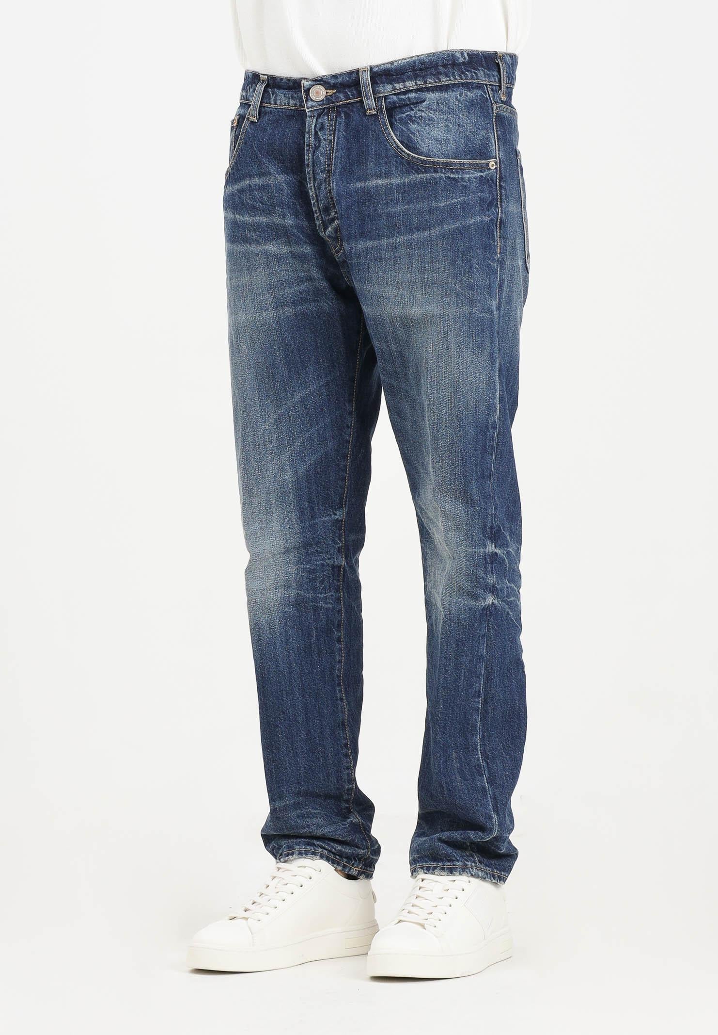 YES LONDON Jeans in denim blu con lavaggio medio-scuro da uomo XJ3216BOSTON CA YES LONDON