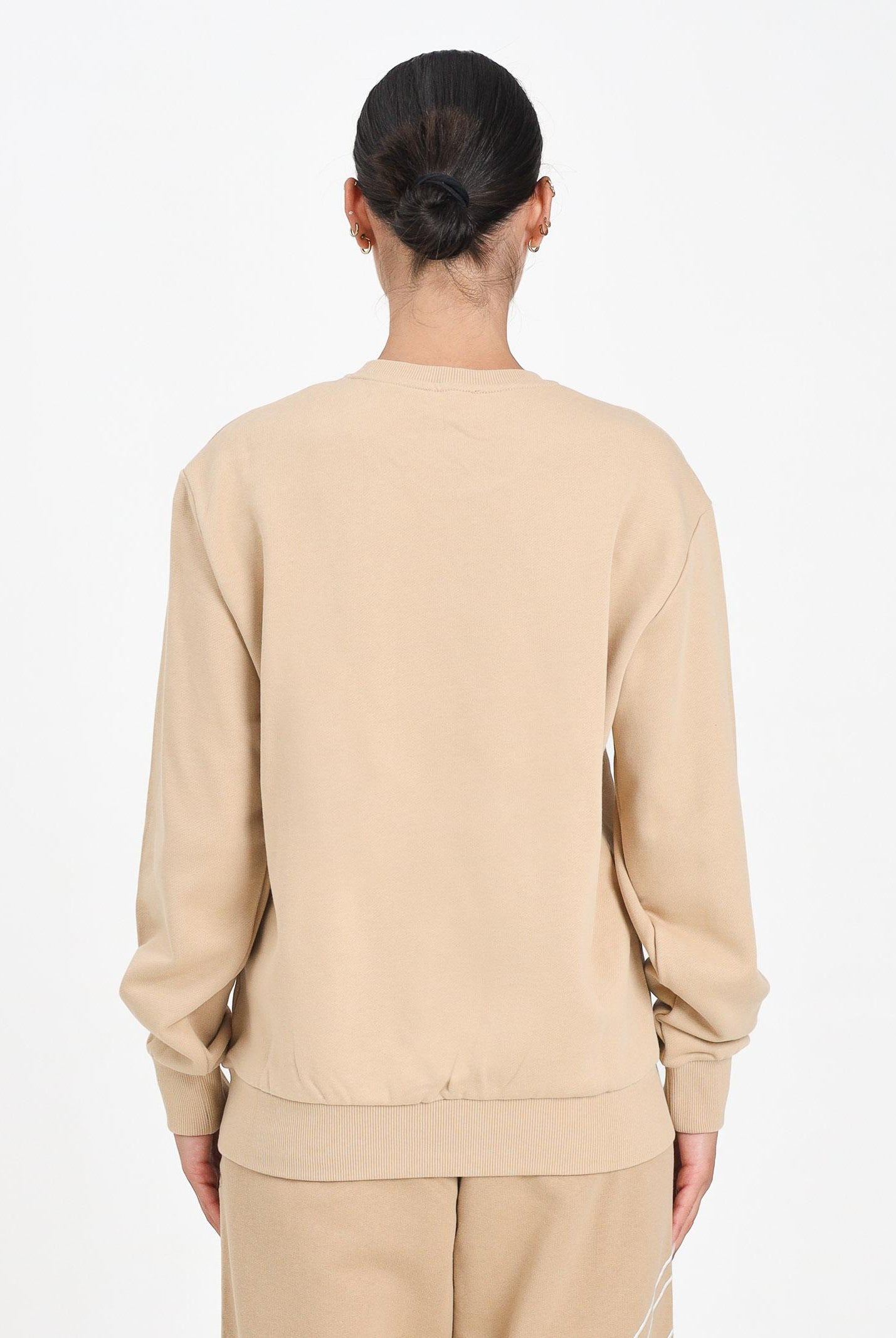 DIESEL Felpa girocollo beige per donna, ragazzi e bambini con logo Oval D multi-layered J02486KYAQK K726 DIESEL