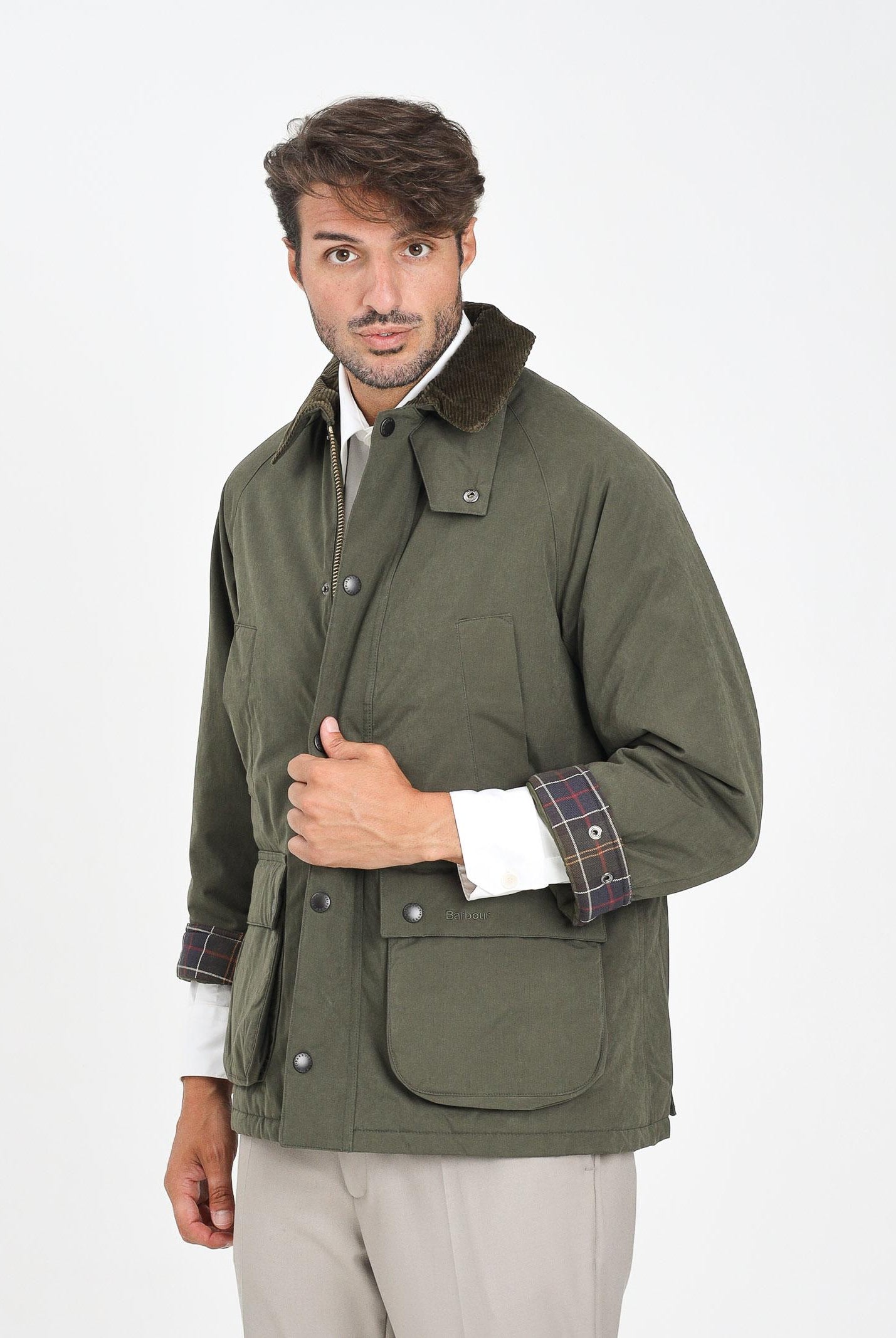 BARBOUR Giubbotto Bedale oversize verde da uomo 252MMCA1064 OL51 BARBOUR