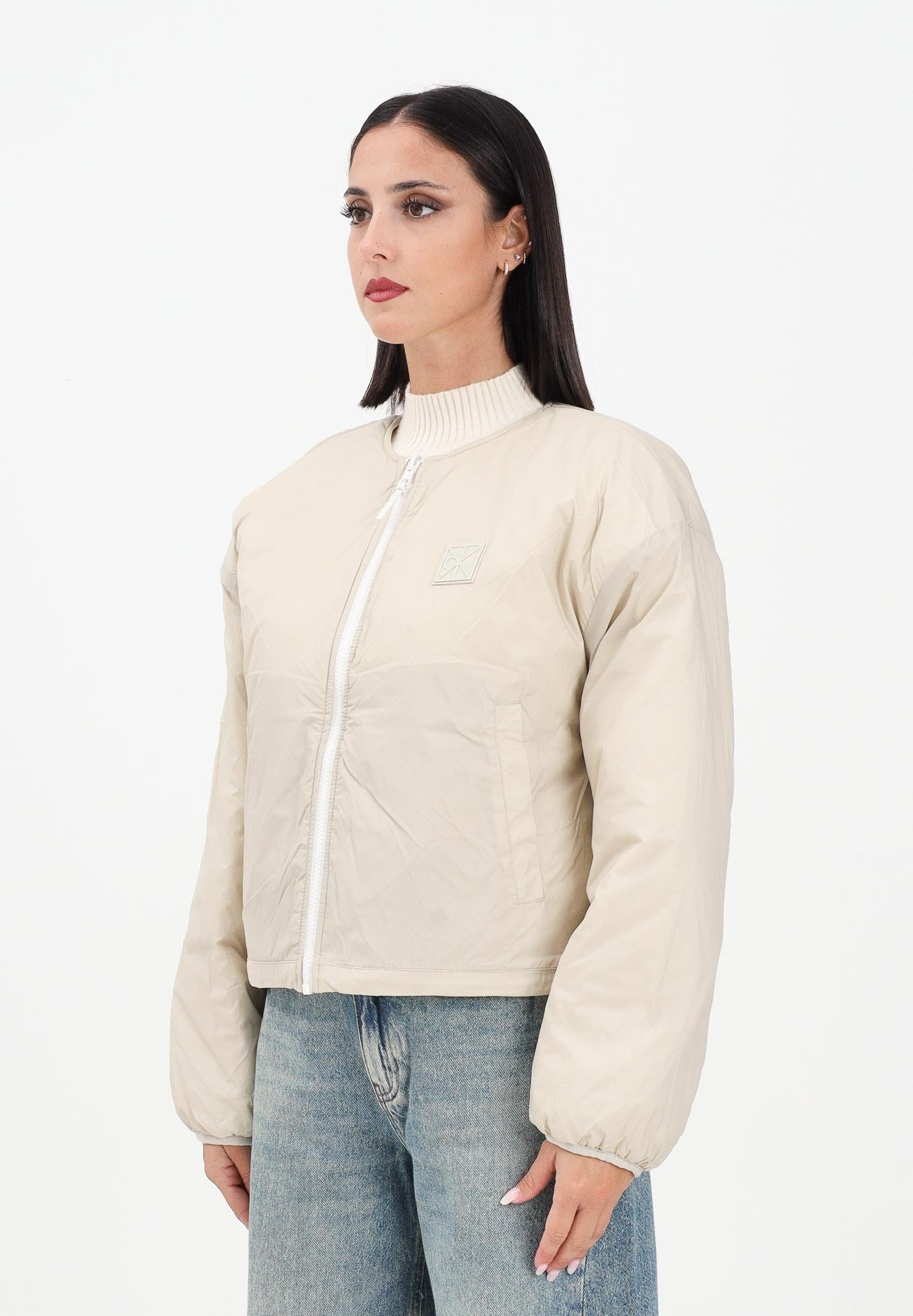 CALVIN KLEIN JEANS Bomber double-face panna da donna LV044D511G67U CALVIN KLEIN JEANS