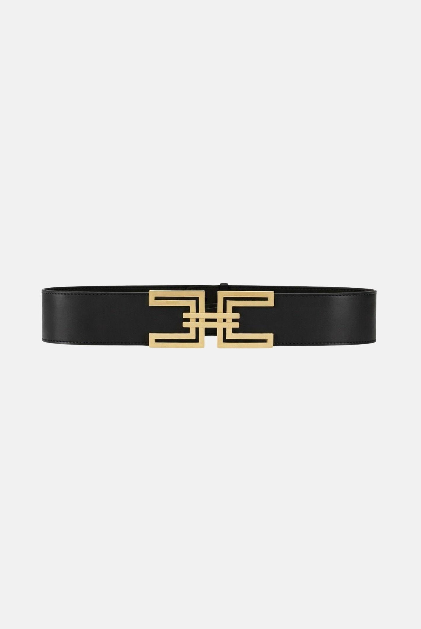 ELISABETTA FRANCHI Cintura nera da donna con placca logo CT21S62E2 110 ELISABETTA FRANCHI