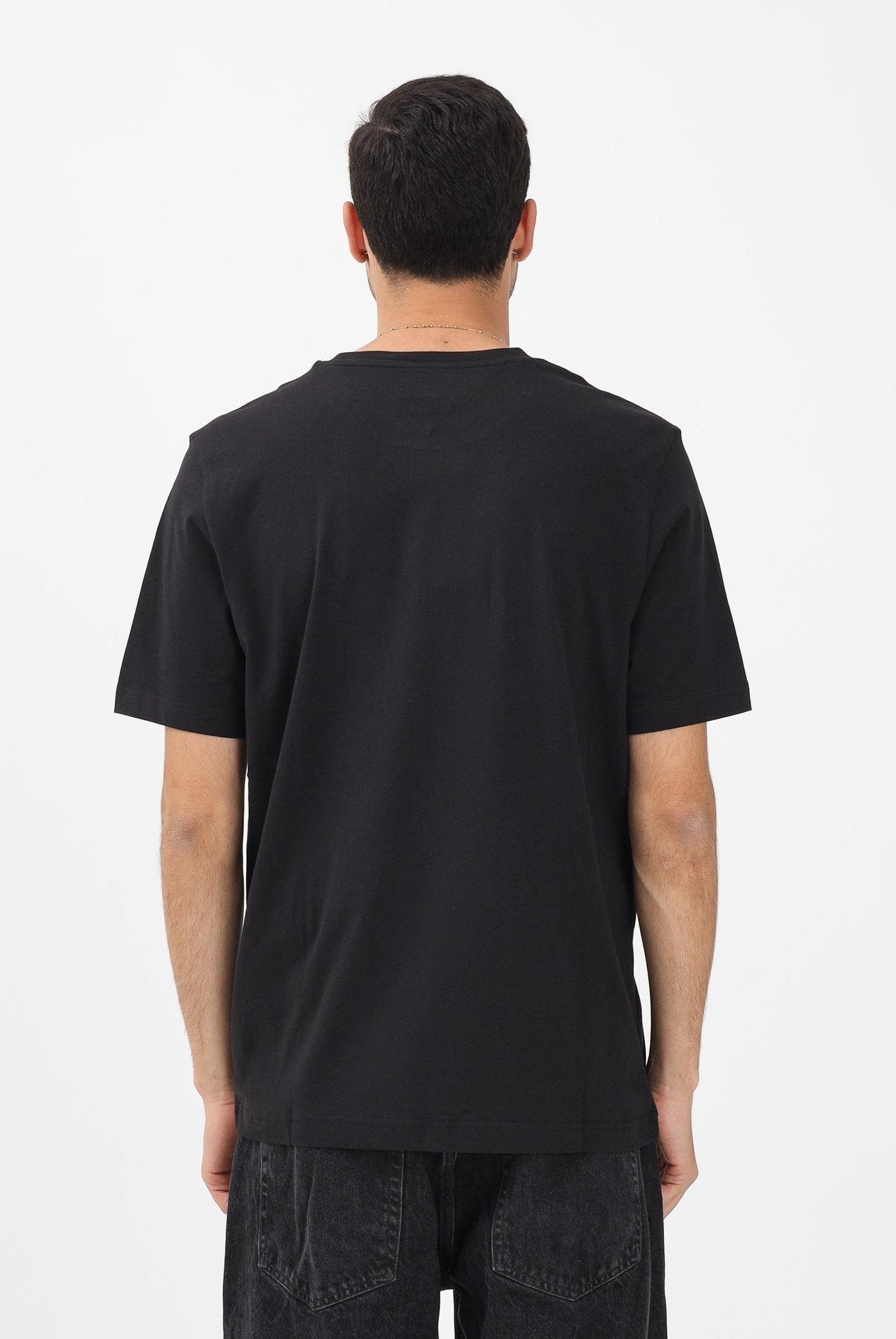 TOMMY HILFIGER T-shirt a manica corta nera da uomo con stampa MW0MW41455 BDS TOMMY HILFIGER