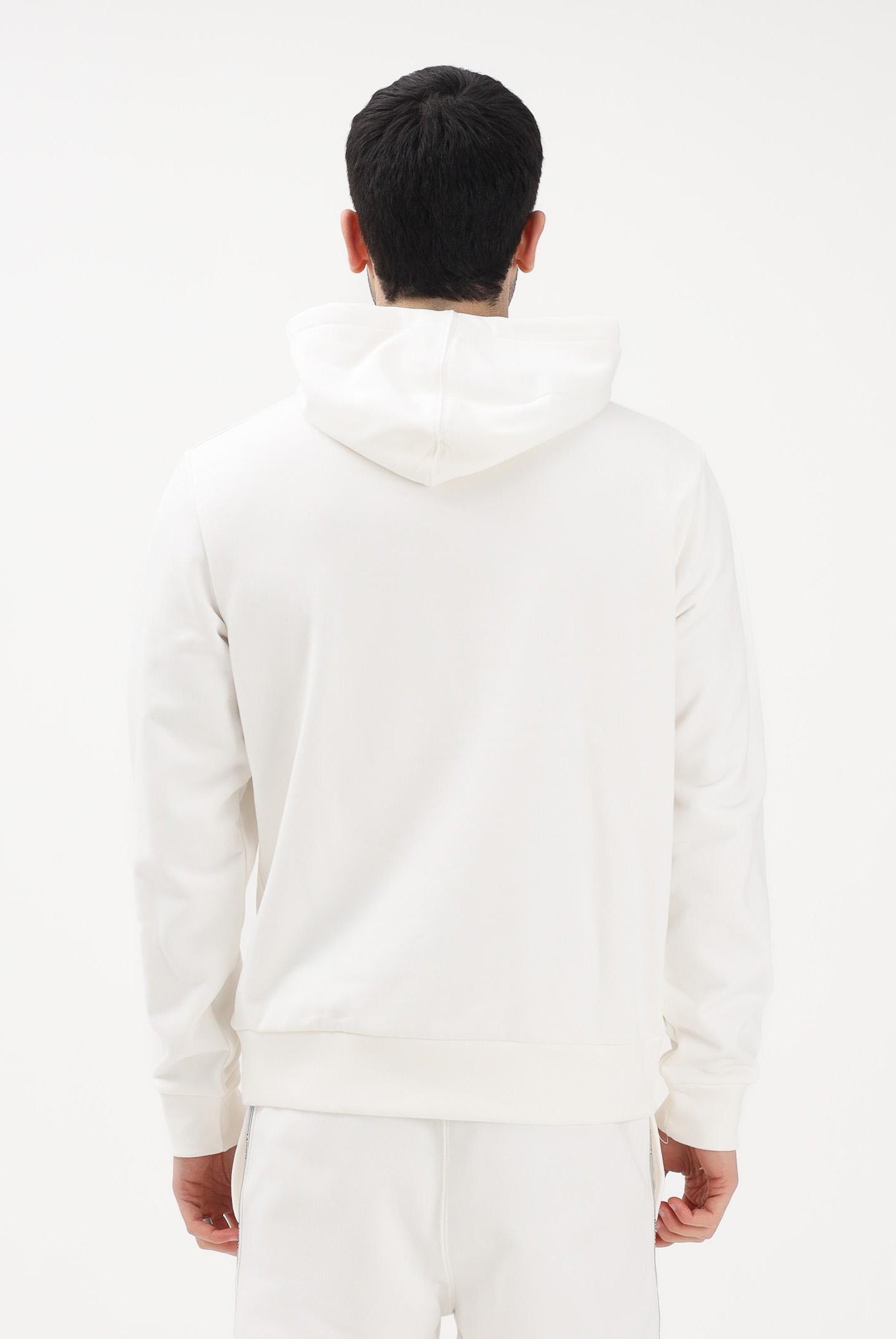 LACOSTE Felpa con cappuccio bianca da uomo con bordi logati SH0884 70V LACOSTE