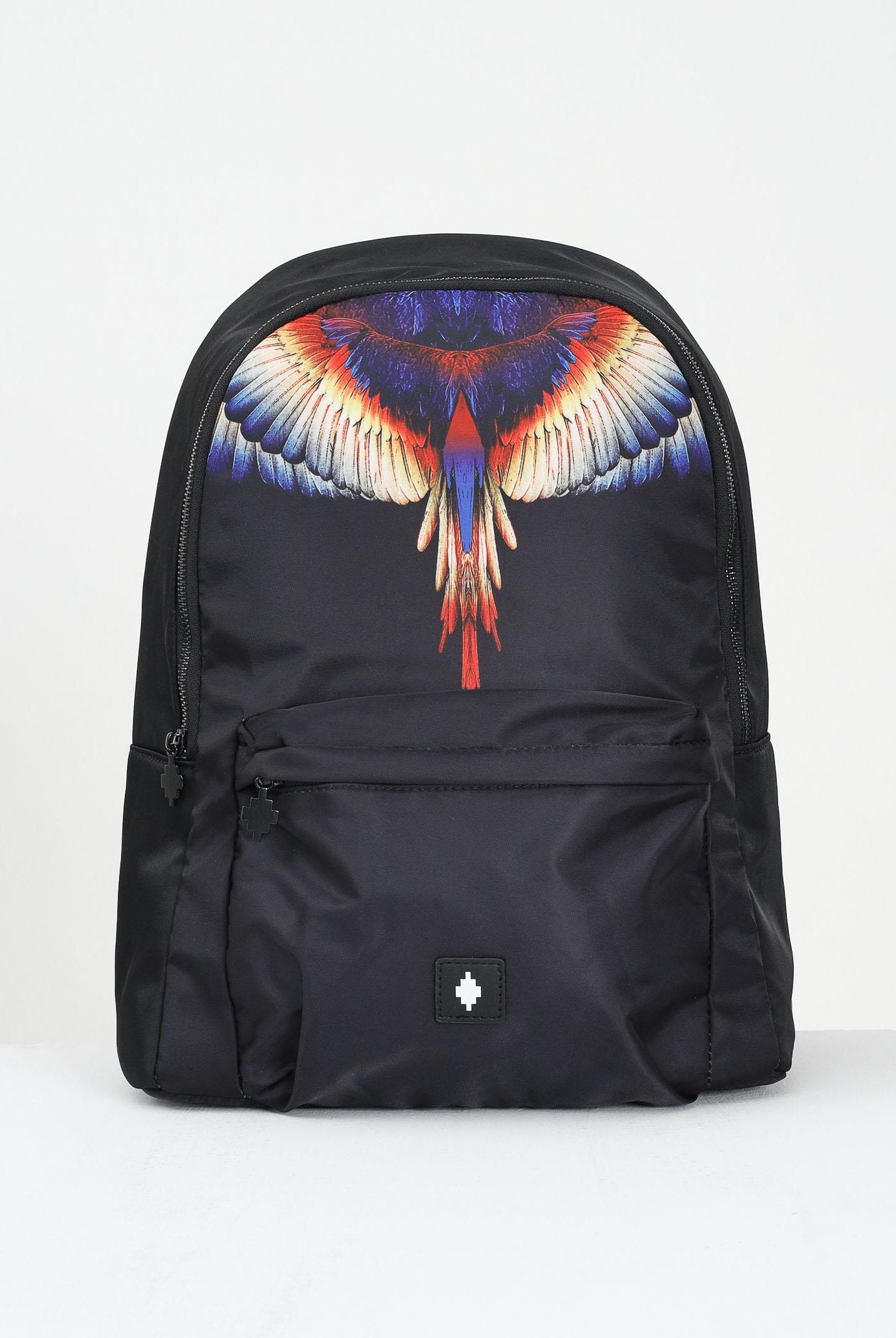 MARCELO BURLON COUNTY OF MILAN Zaino nero per uomo e donna con stampa COMAF250107 . MARCELO BURLON COUNTY OF MILAN