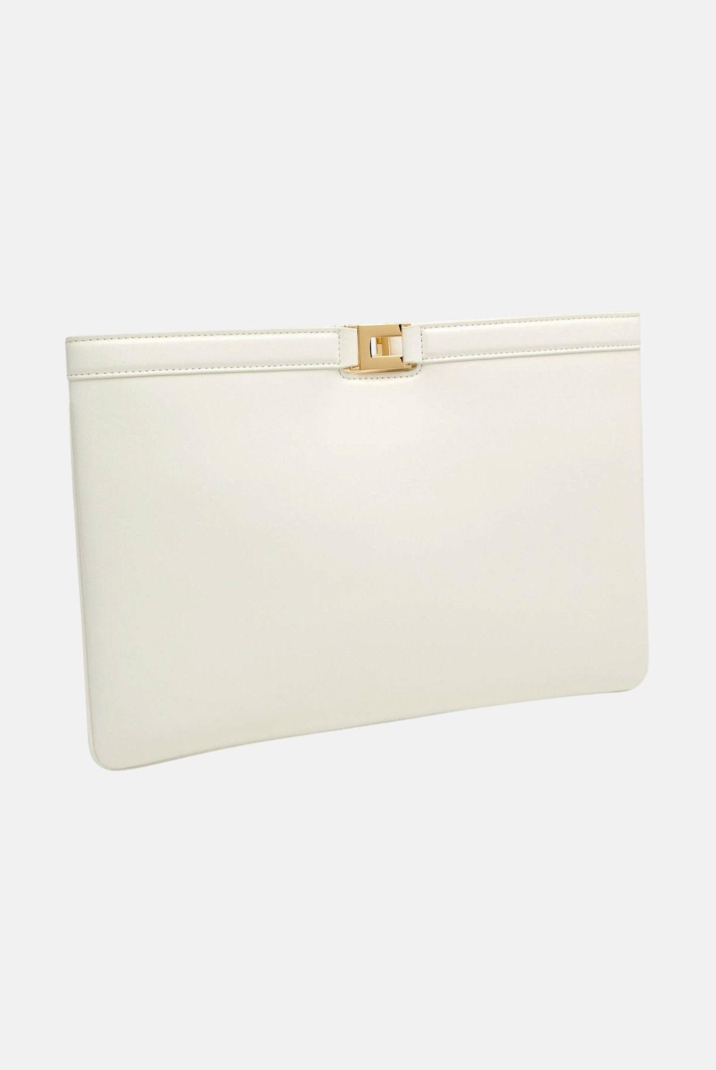 ELISABETTA FRANCHI Pochette burro da donna effetto naplak BS18A61E2 193 ELISABETTA FRANCHI