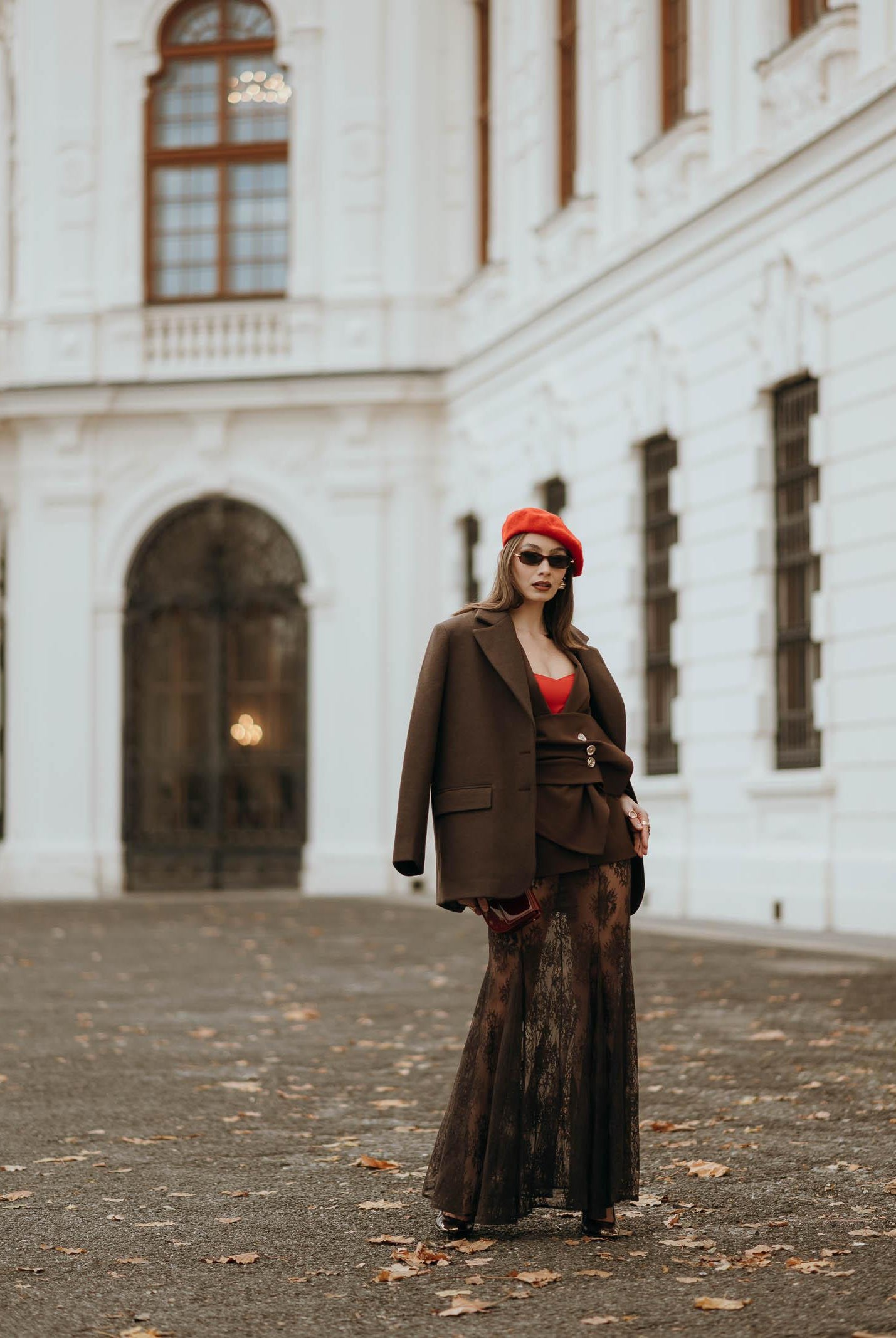 SANTAS Cappotto corto LUMIÈRE marrone da donna PV2620 MA SANTAS