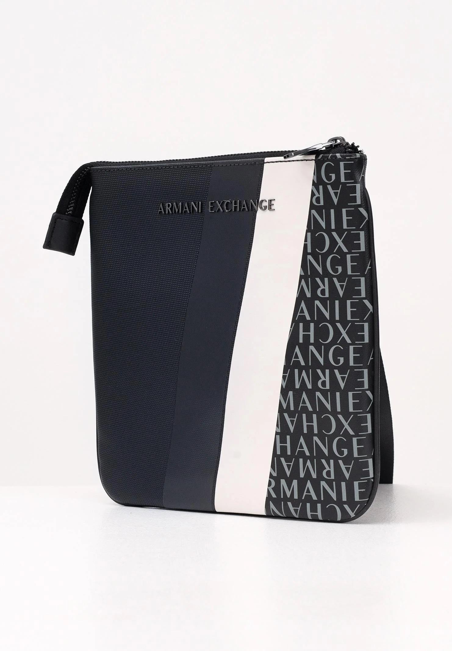 ARMANI EXCHANGE Borsello blu notte da uomo con motivo geometrico e logo XM000164AF11935 MB051 ARMANI EXCHANGE