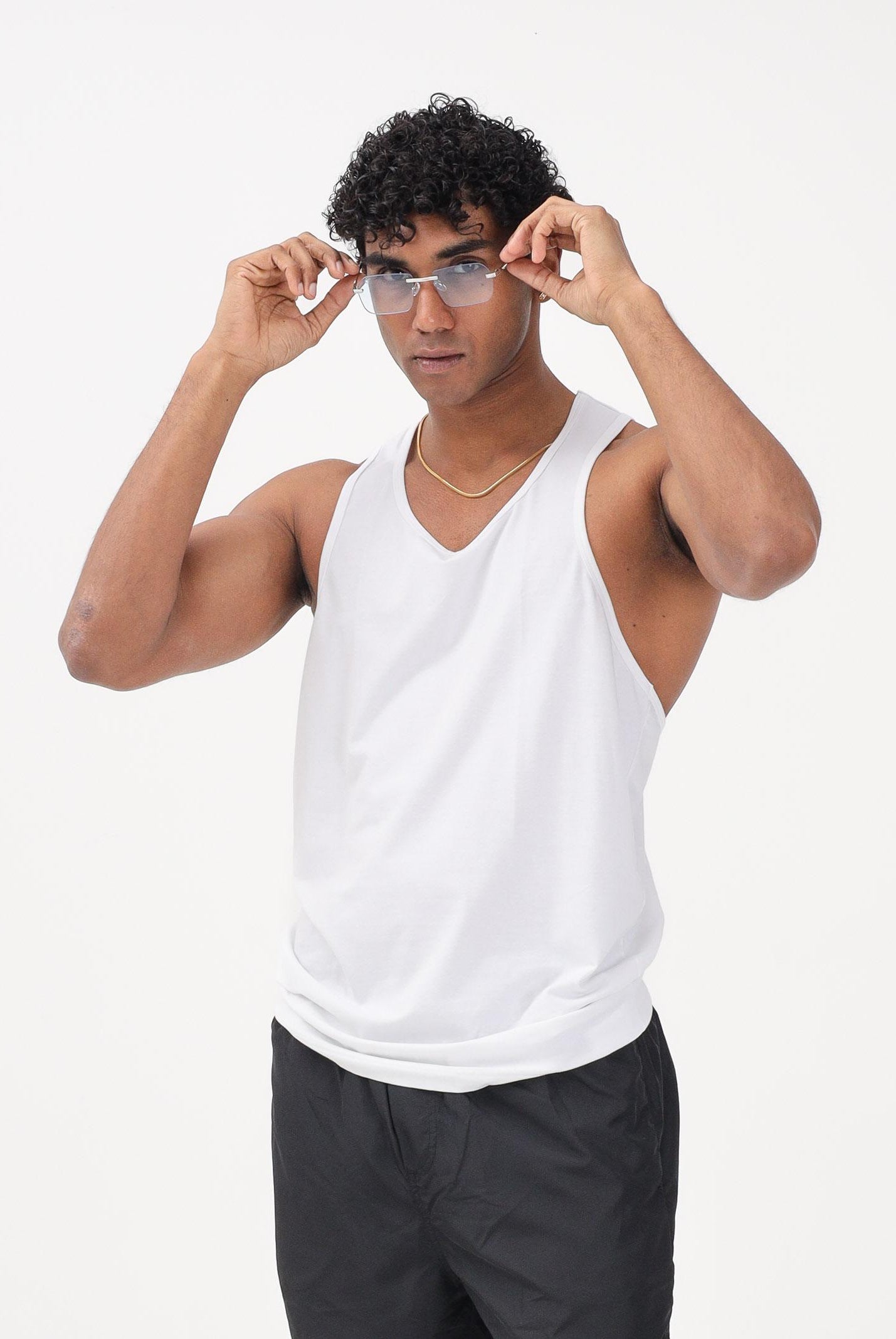 DSQUARED2 Canotta bianca da uomo con logo sul retro D9D446190 110 DSQUARED2