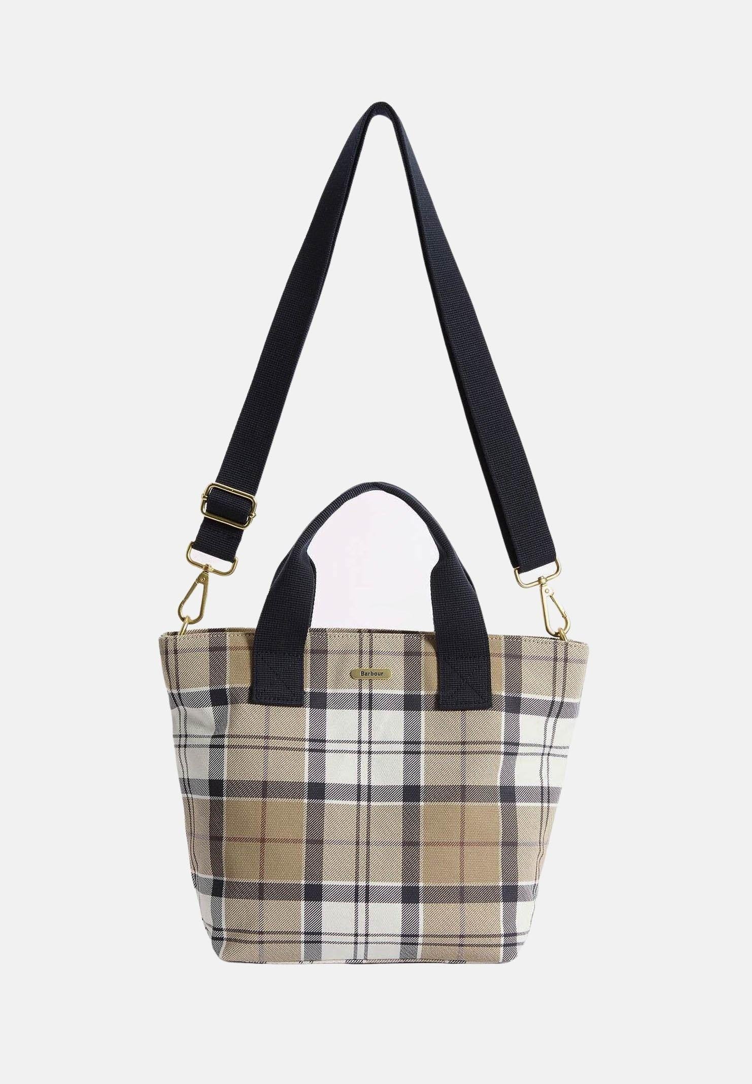 BARBOUR Borsa a mano Maisy in tartan panna e beige da donna 261-LBA0468 BE71 BARBOUR
