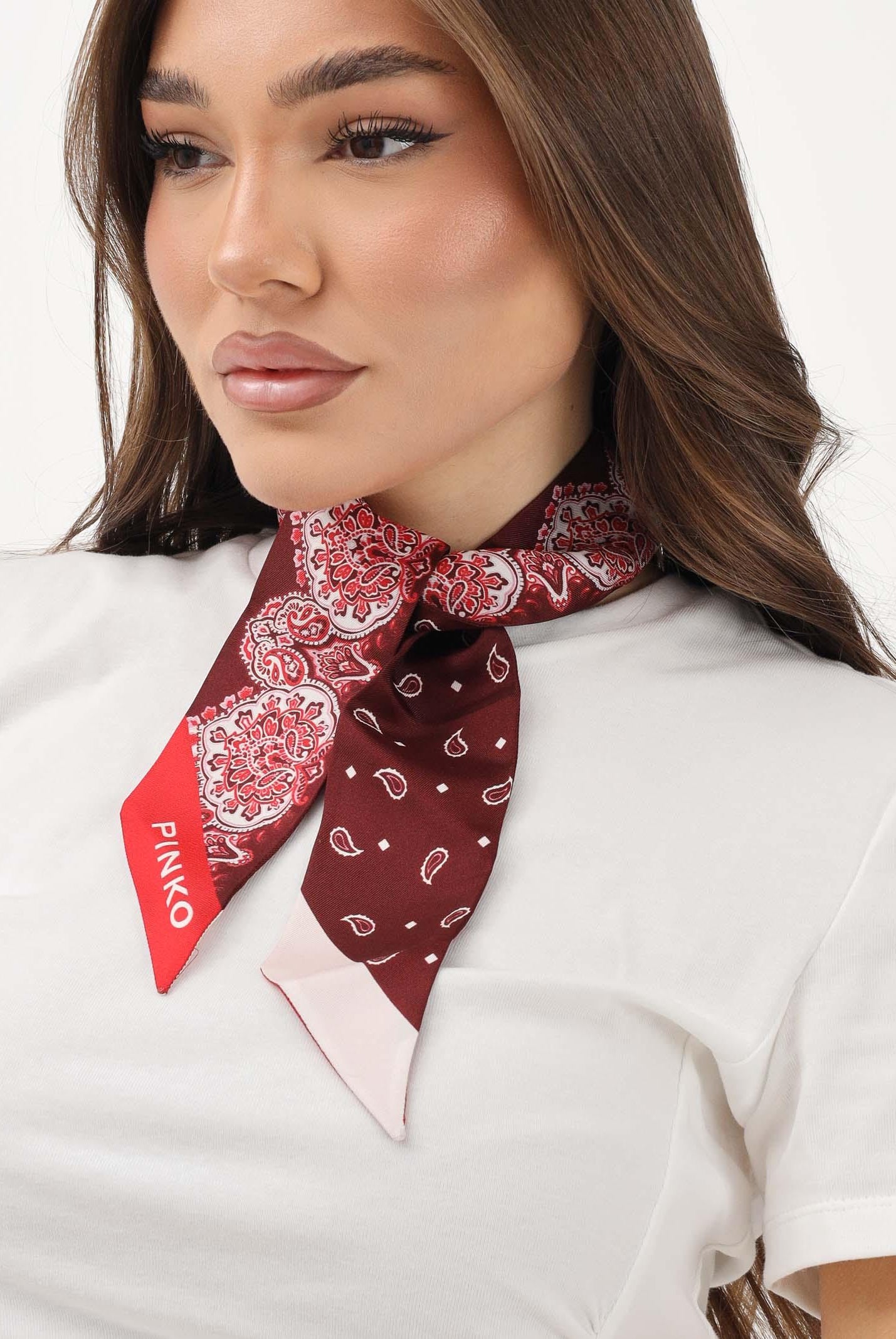 PINKO Foulard POGO bordeaux da donna 106653A38G YC3 PINKO