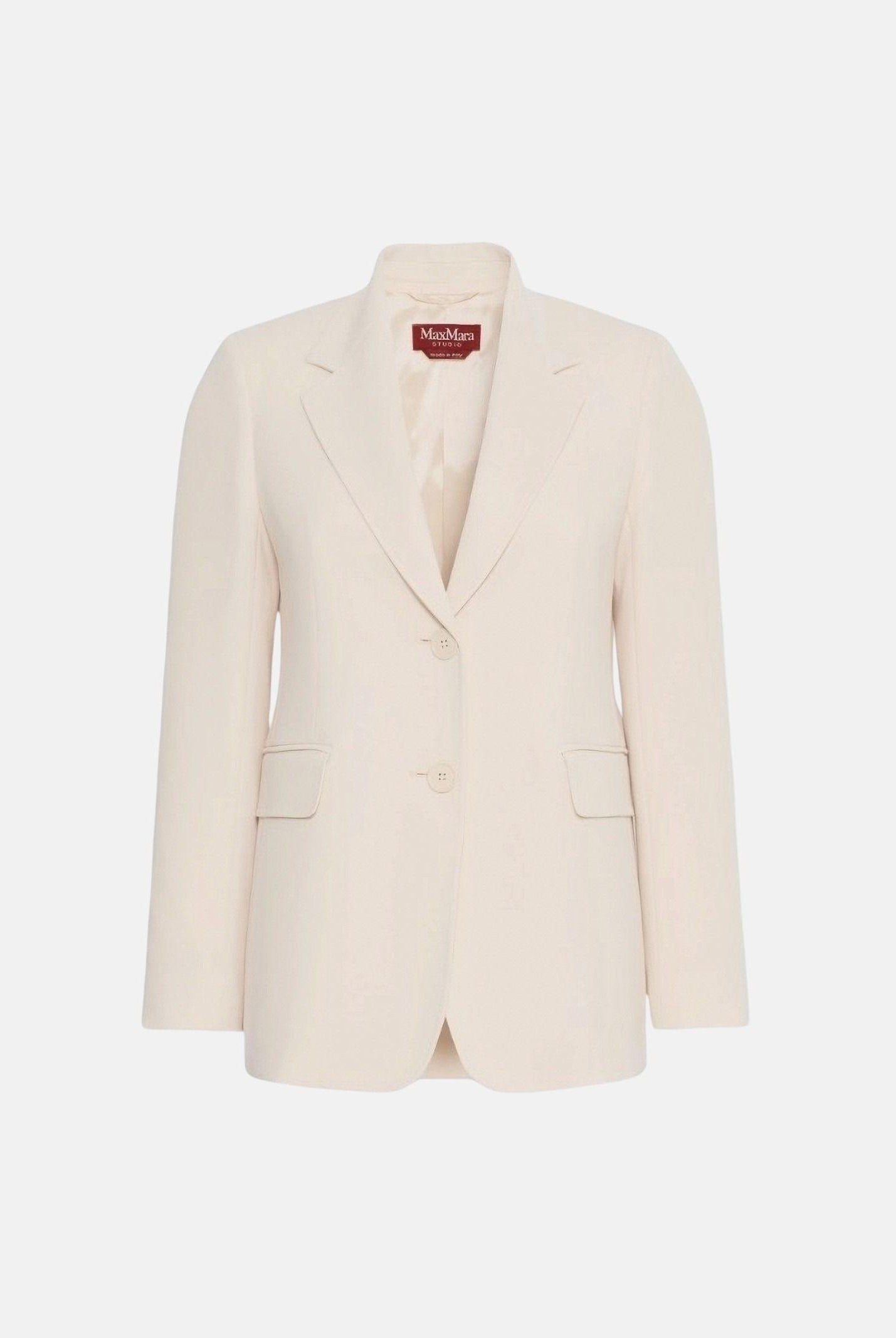 MAX MARA Studio Blazer monopetto bianco naturale beige LINZ da donna. 2626046055600 052 MAXMARA