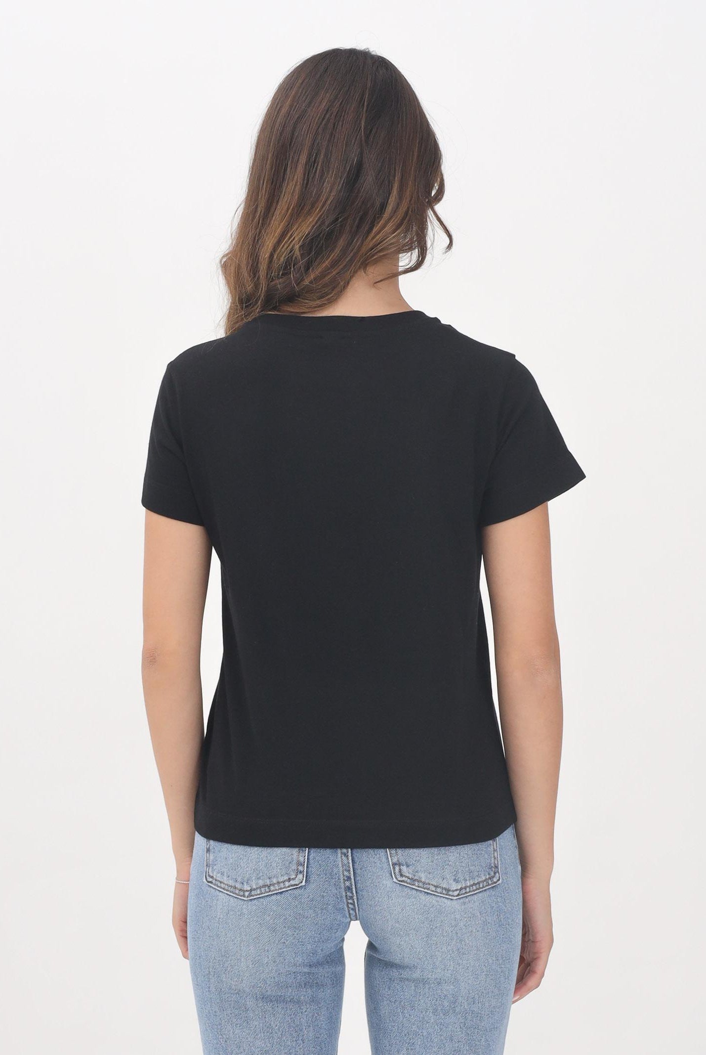 PINKO T-shirt a manica corta nera da donna con logo 100373A2RE Z99 PINKO
