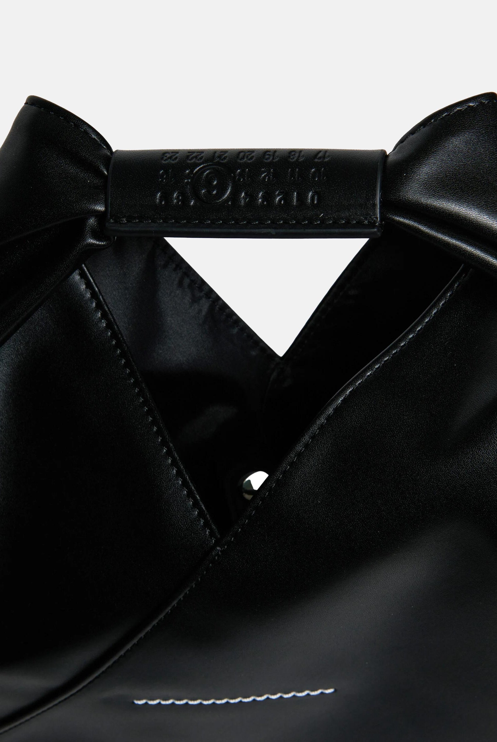 MAISON MARGIELA Borsa a mano Japanese Mini in tessuto spalmato nero da donna M60606P4313 T8013 MAISON MARGIELA