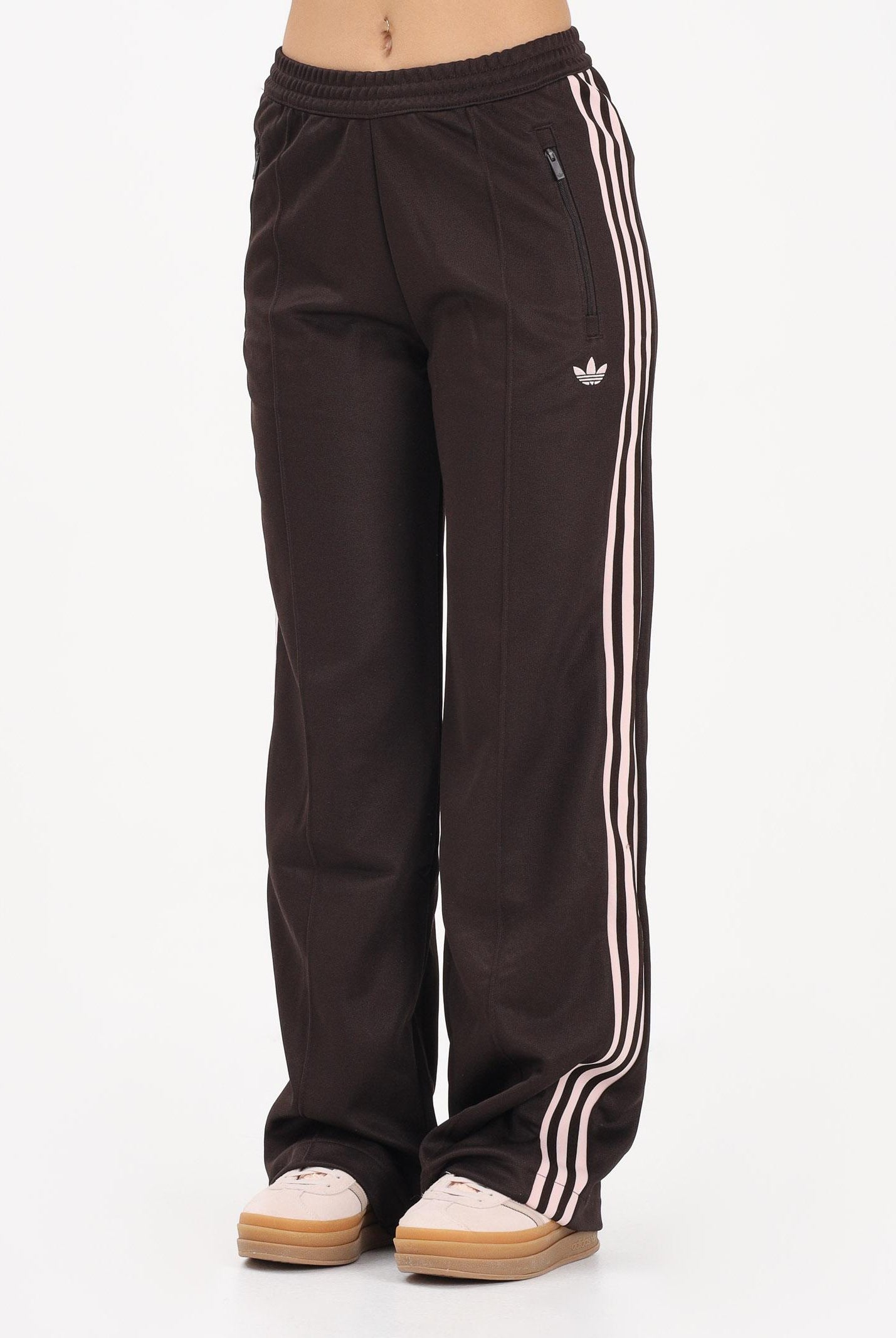 ADIDAS ORIGINALS Pantalone sportivo Classic marrone e rosa da donna KD3749 . ADIDAS ORIGINALS