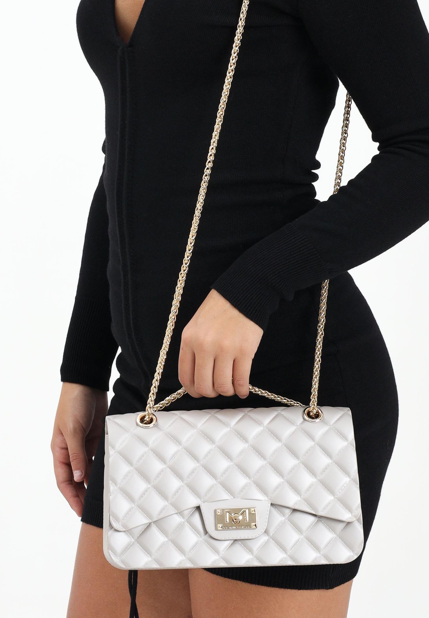 MARC ELLIS Borsa a tracolla Flat Falcon M grigio perla da donna FLAT-FALCON-M TALIGO MARC ELLIS