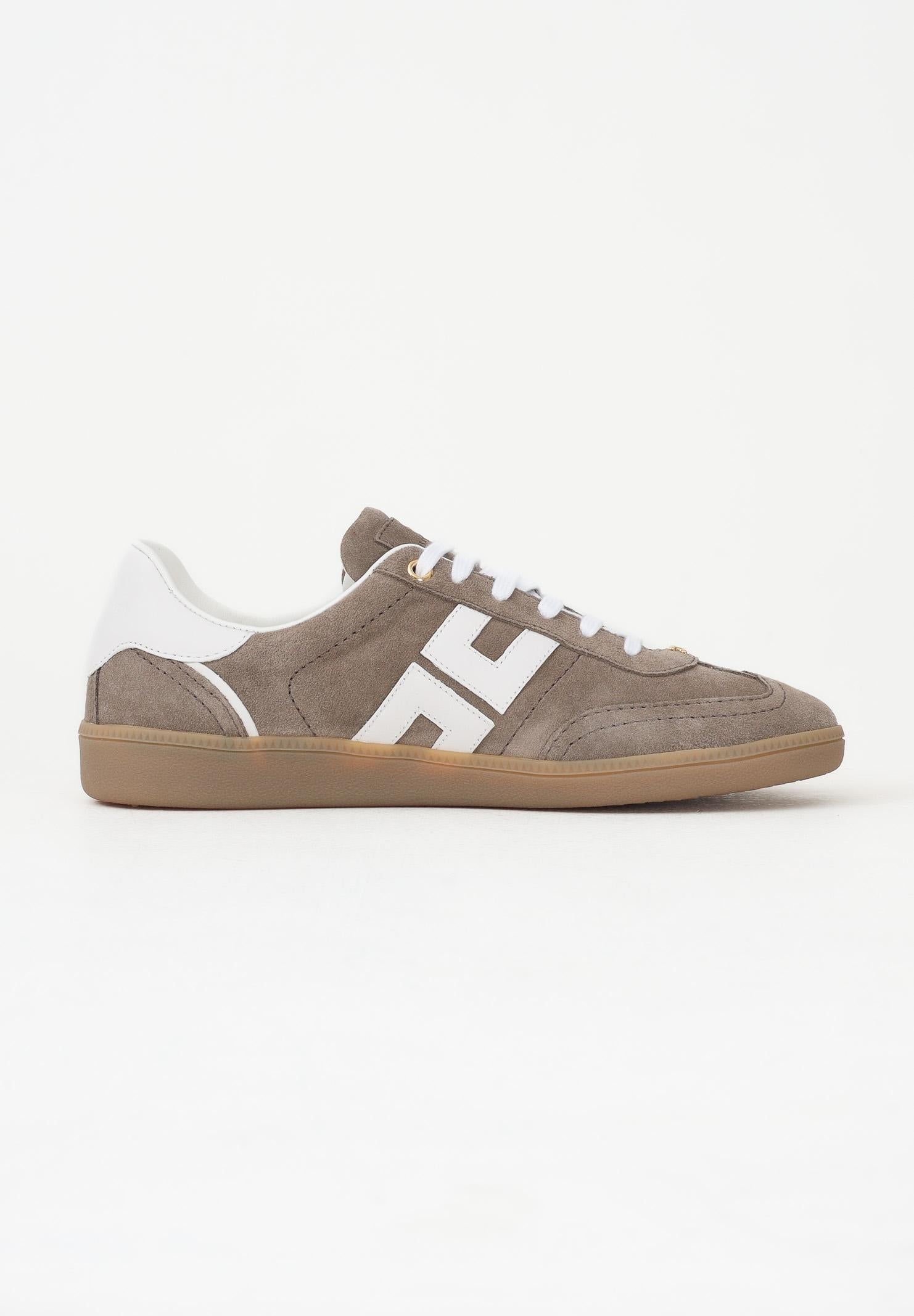 ELISABETTA FRANCHI Sneakers argilla e avorio da donna con logo SA61G61E2 FC5 ELISABETTA FRANCHI