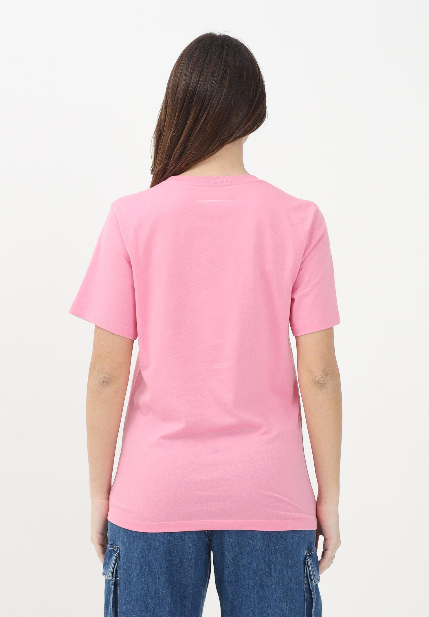 MAISON MARGIELA T-shirt a manica corta rosa per donna, ragazze e bambina con "Stamp Numbers" M60803MM02Y M6308 MAISON MARGIELA