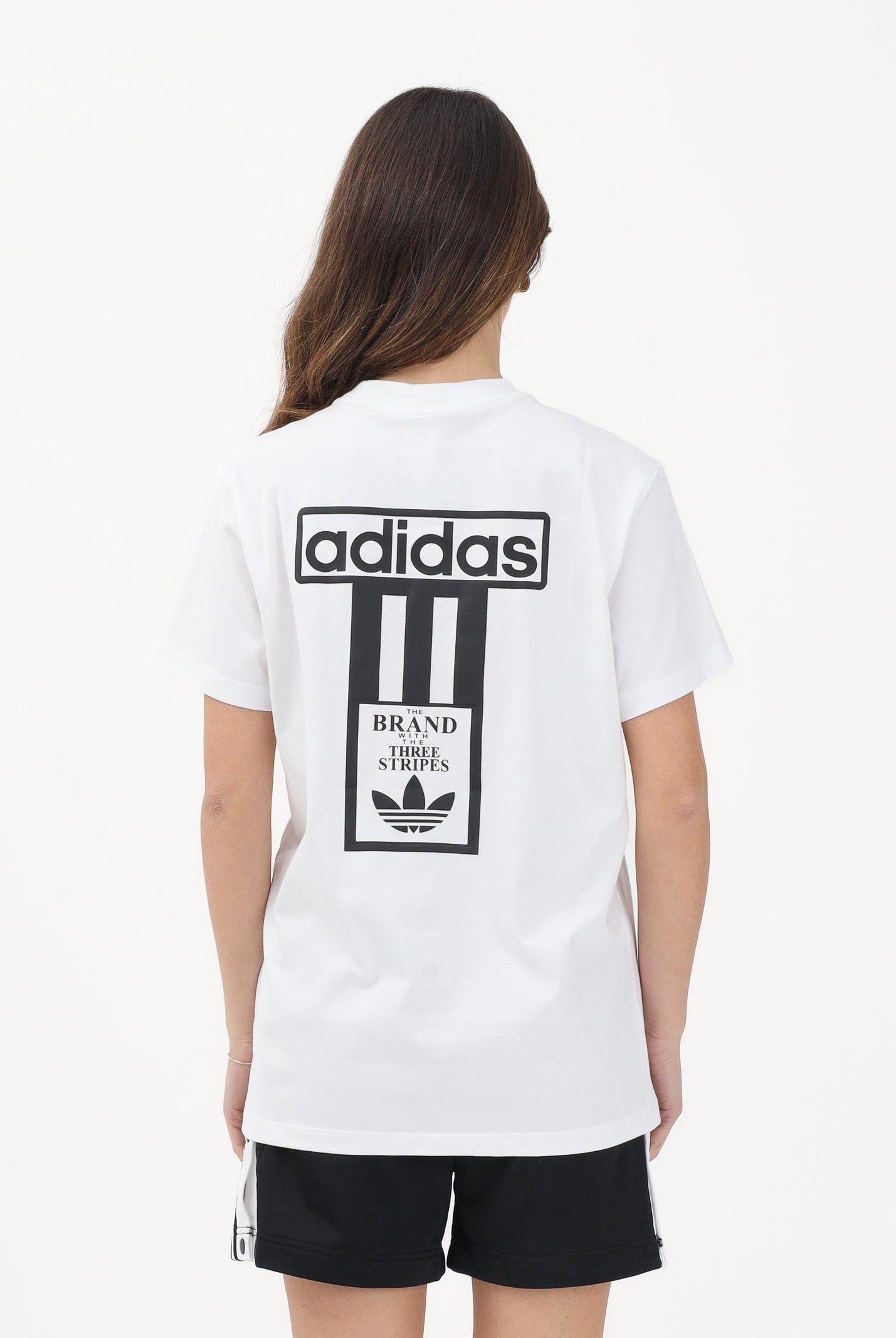 ADIDAS ORIGINALS T-shirt a manica corta Adibreak Adicolor bianca da donna JV7207 . ADIDAS ORIGINALS