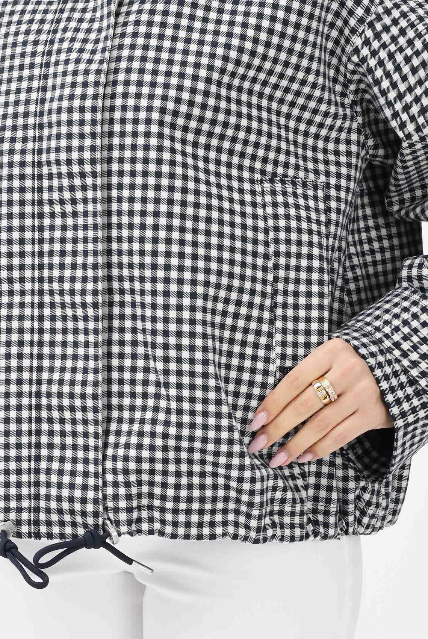 BARBOUR Piumino Bronwyn a quadretti bianco e blu da donna 261-LSP0320 NY71 BARBOUR
