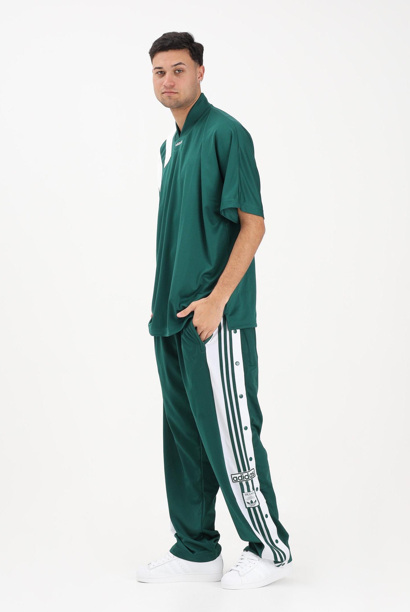 ADIDAS ORIGINALS Pantalone sportivo ADIBREAK verde da uomo KD1514 . ADIDAS ORIGINALS