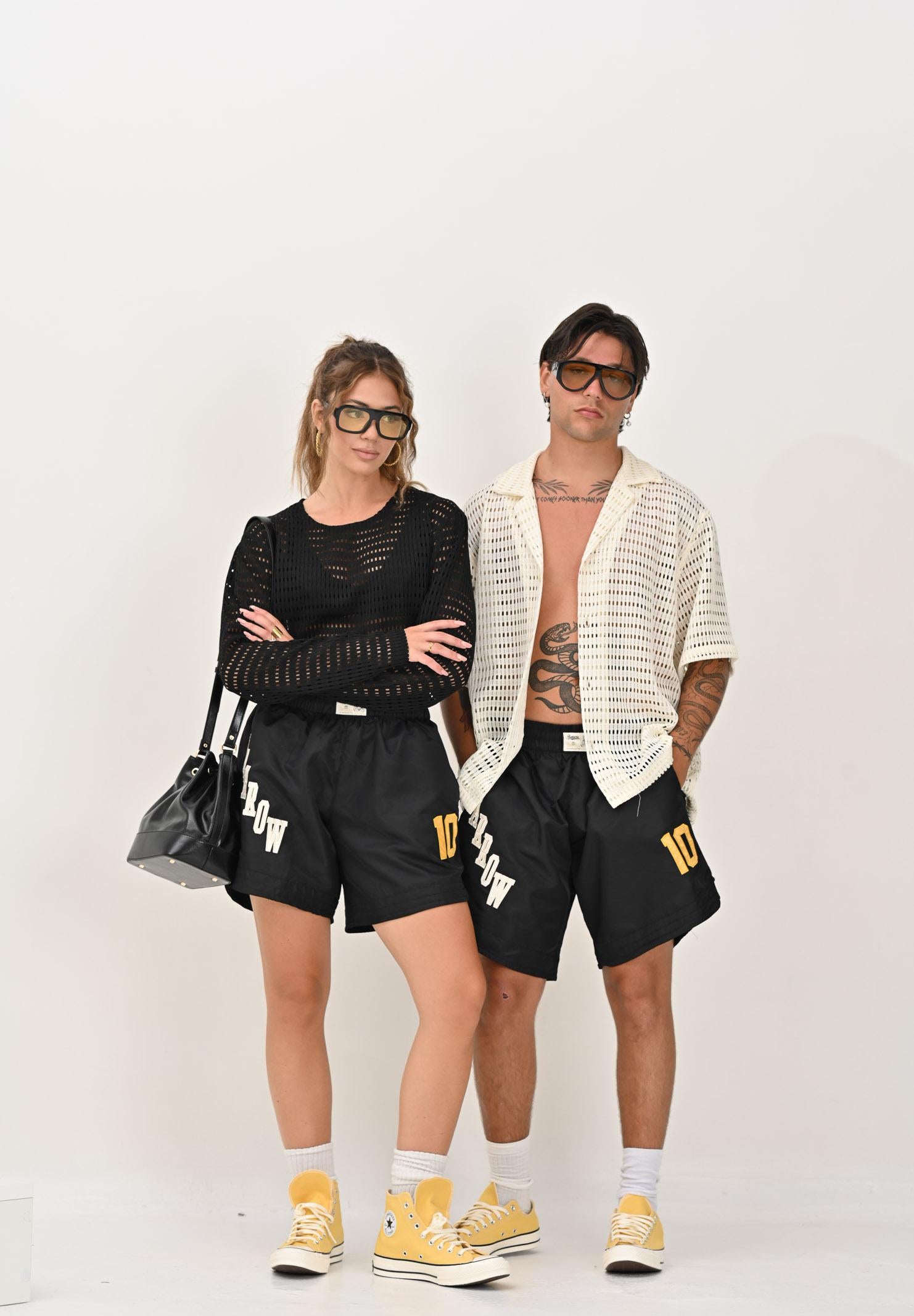 BARROW Shorts sportivo Basket nero per uomo e donna S5BWUABE031 110 BARROW