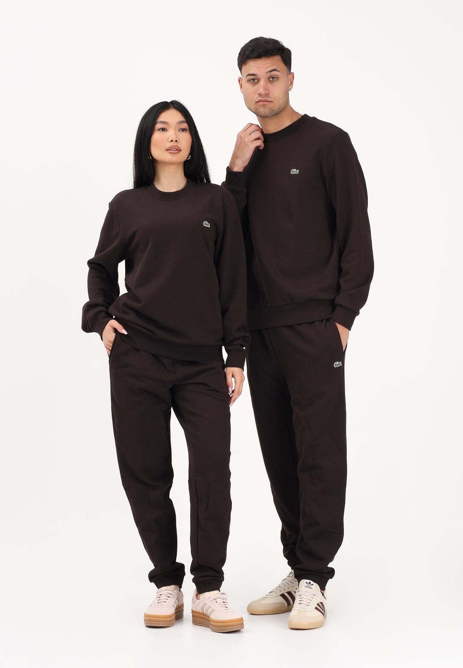 LACOSTE Pantalone sportivo marrone per uomo e donna con logo XH9833 3LA LACOSTE