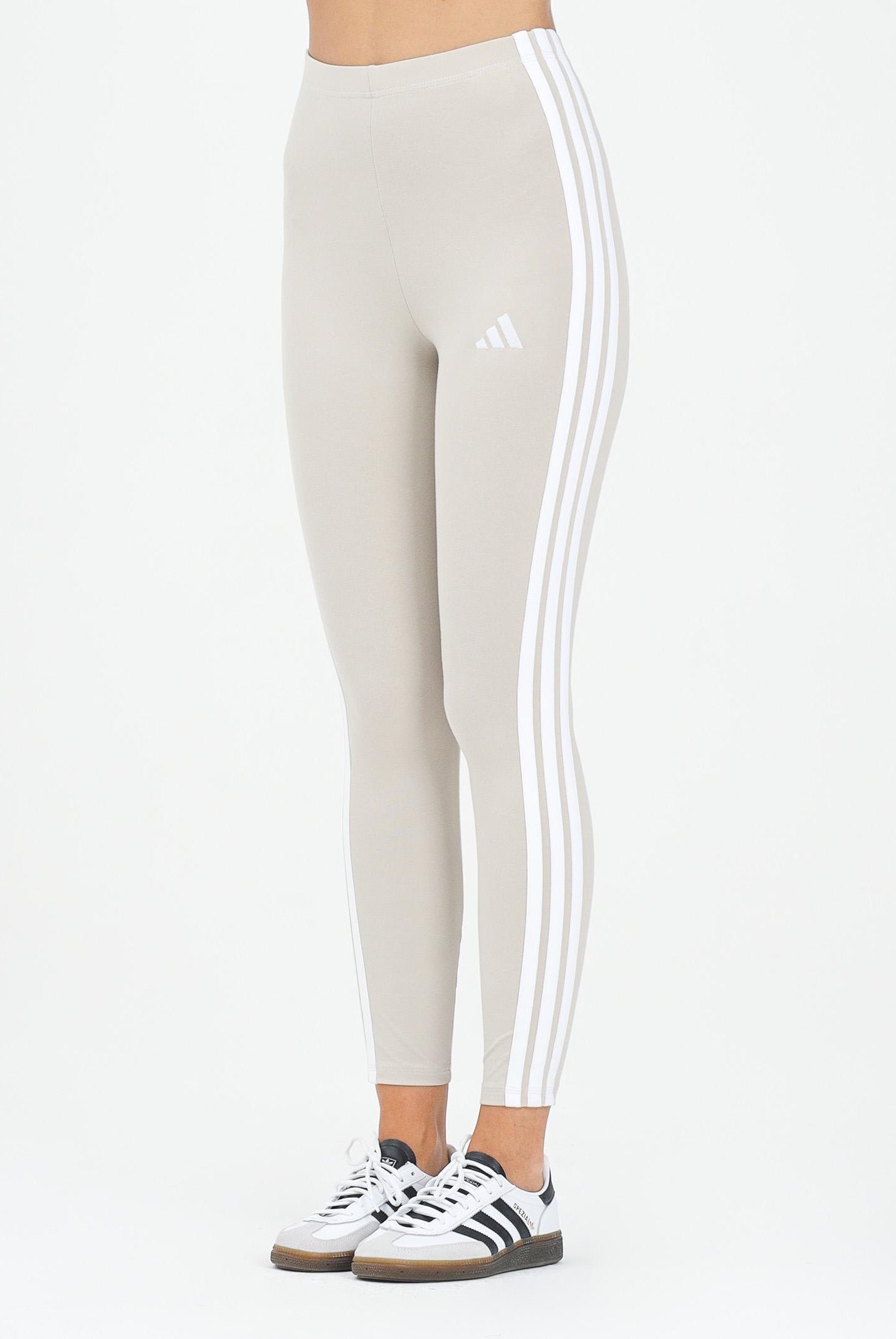 ADIDAS PERFORMANCE Leggings Essentials 3-Stripes beige da donna JE0073 ADIDAS PERFORMANCE