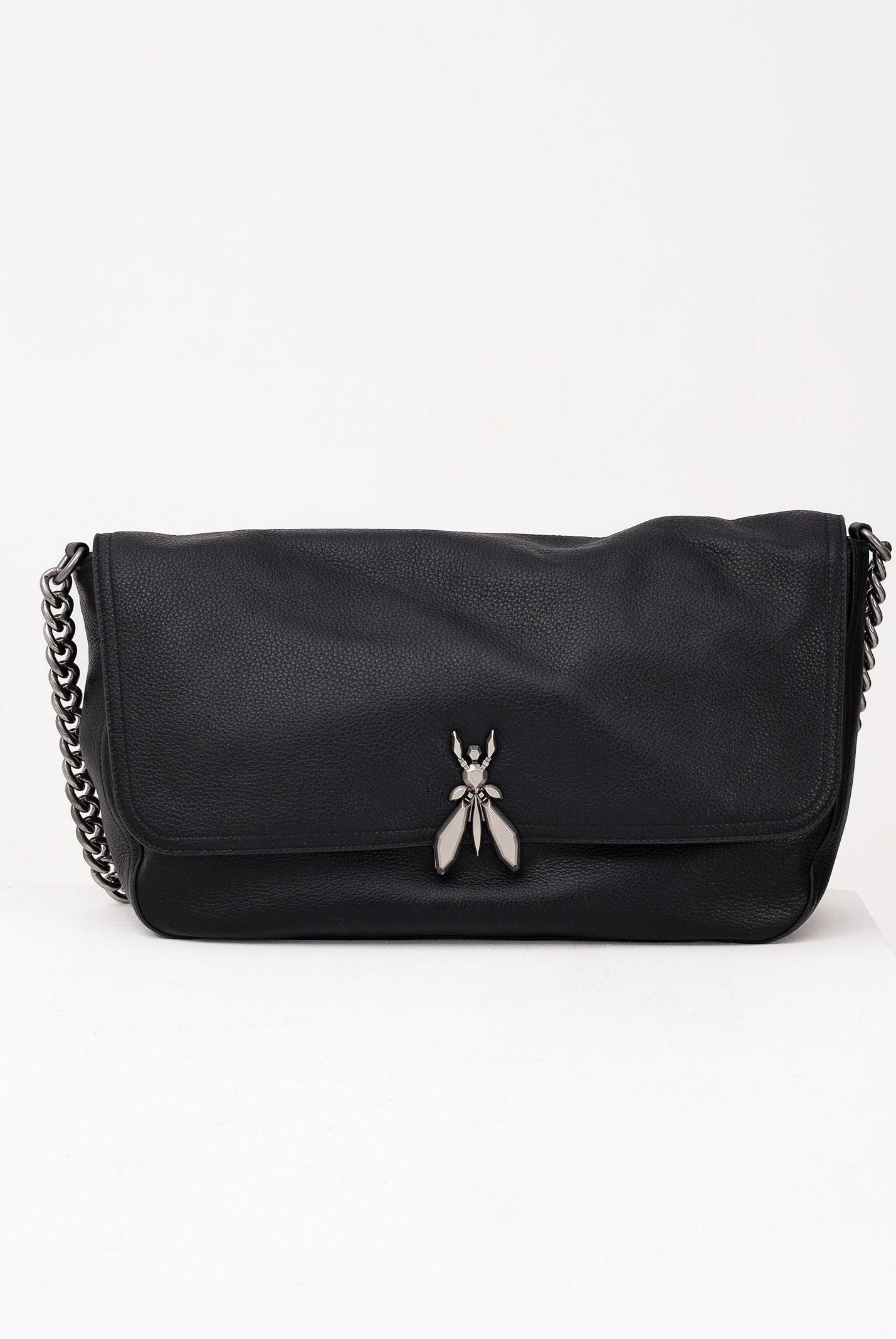 PATRIZIA PEPE Borsa a spalla "ESSENTIAL" Fly nera da donna 8B0280L165 K103 PATRIZIA PEPE